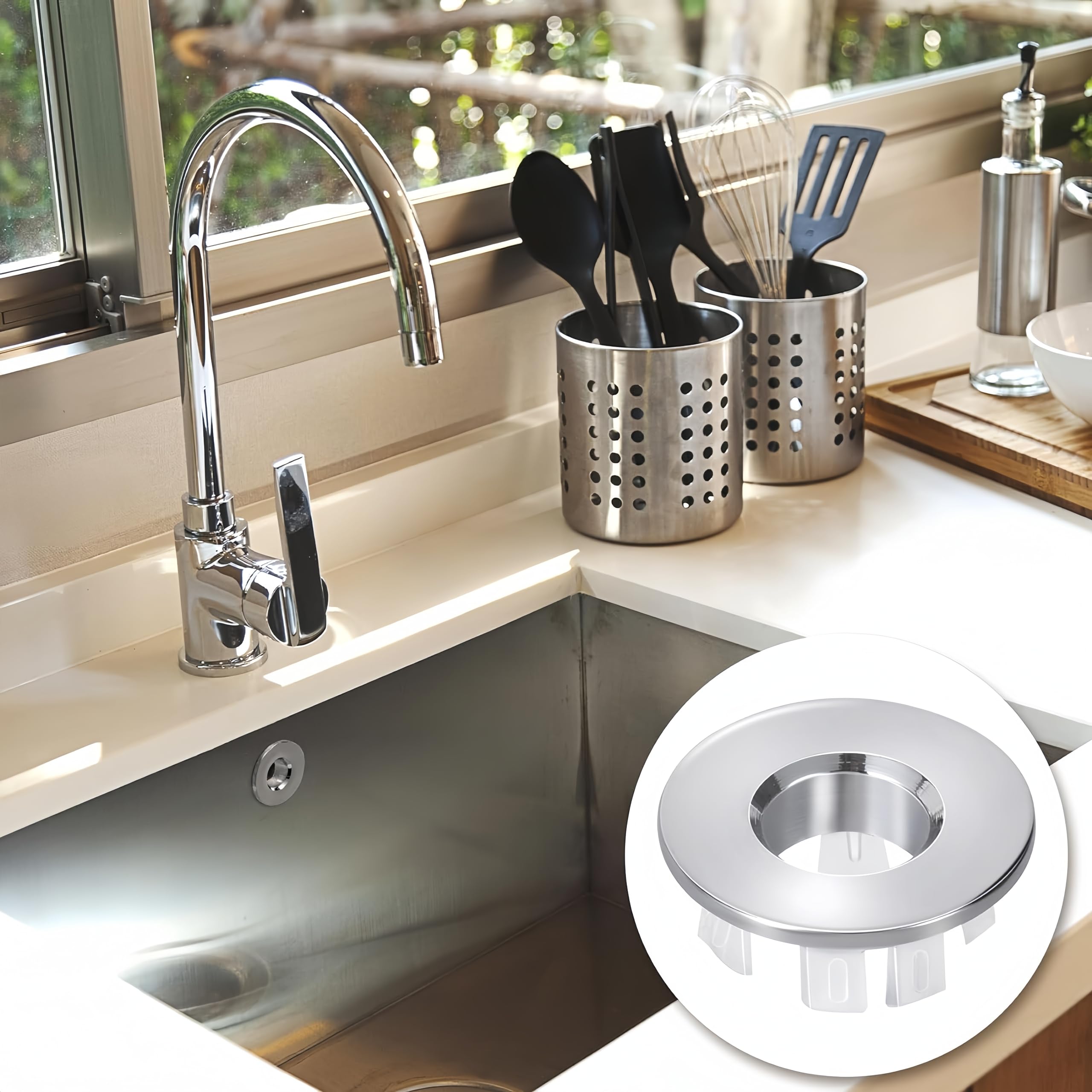 Tapón Ajustable Para Fregadero Tapón Lavabo Universal Ajustable - 40mm, Acero Inoxidable, Para Cocina Y Baño Tapones