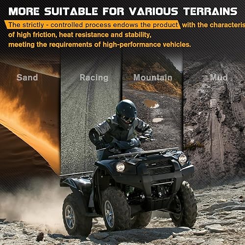 Miniatura 5 de LOCOPOW Pastillas de freno para Kawasaki Teryx 4 800 750 2008-2023 Brute Force 650 750 2005-2023 Bayou 300 400 1989-2005 Mule Pro 820 1000 2015-2023