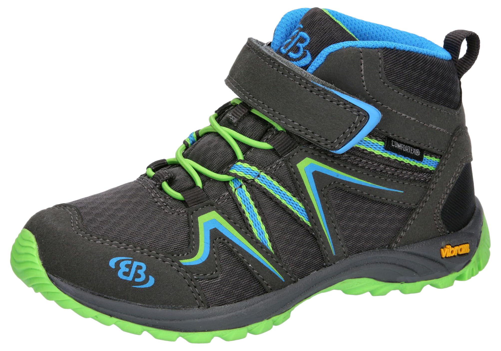 Brütting Rockwall, Trekking Boots, Grau/Blau/Lemon,