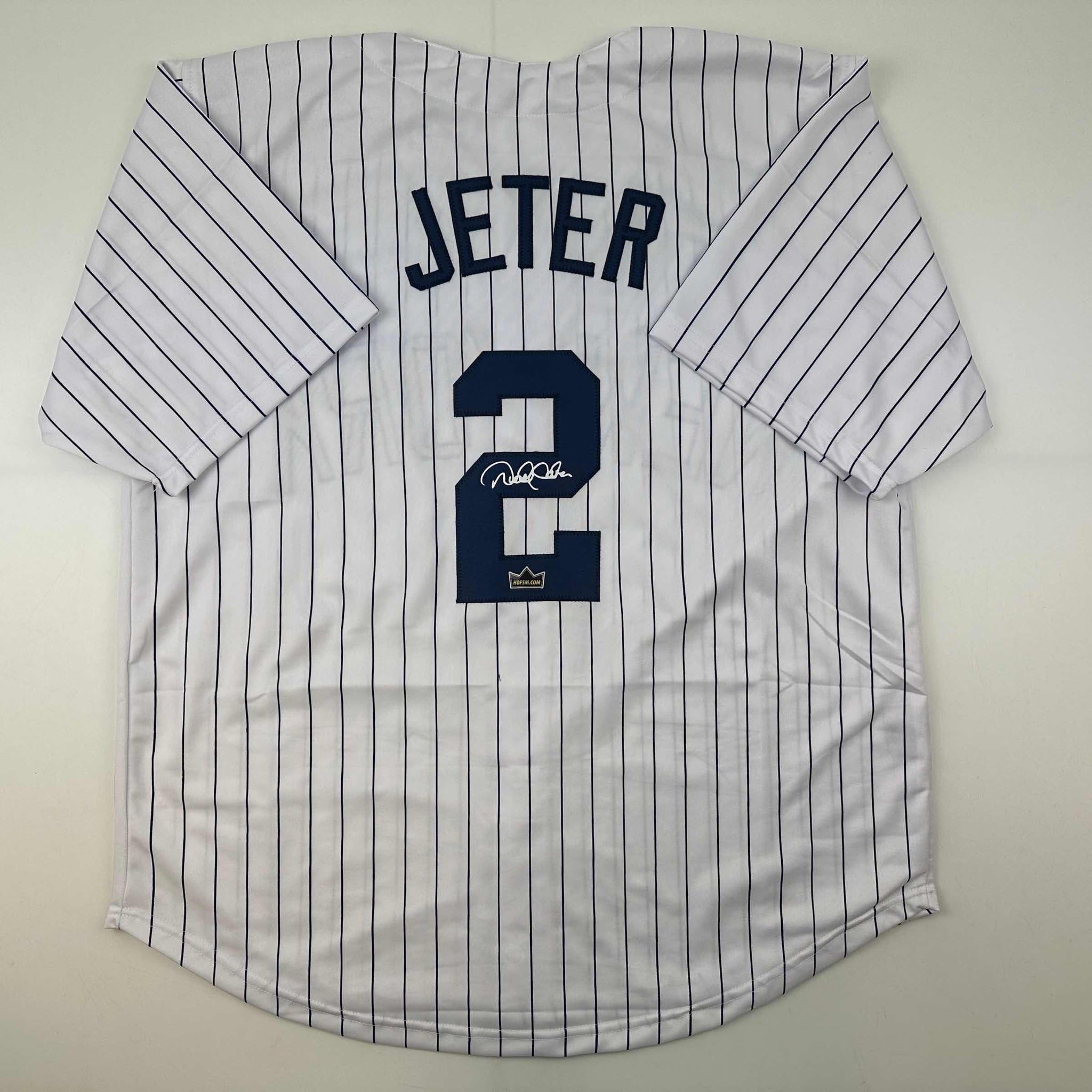Facsimile Autographed Derek Jeter New York Pinstripe Reprint Laser