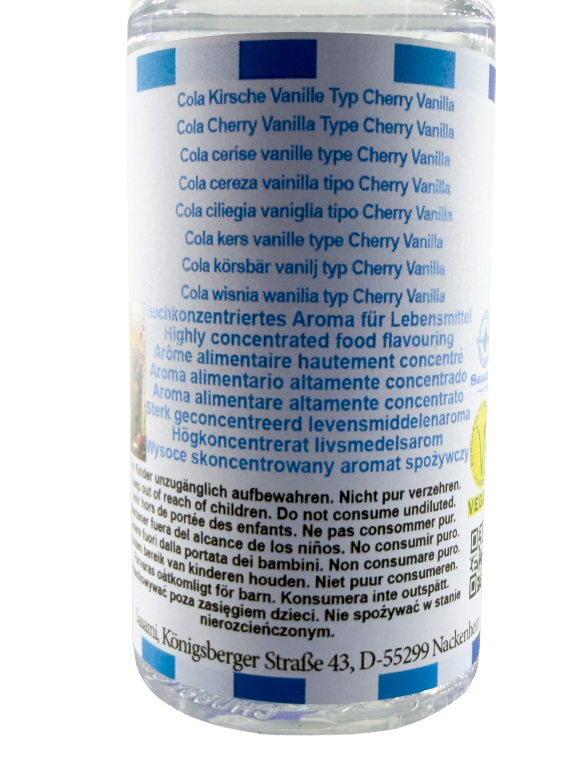 Cola wiśnia wanilia typ Cherry Vanilla aromat koncentrat – Wegański – Sasami – 100ml