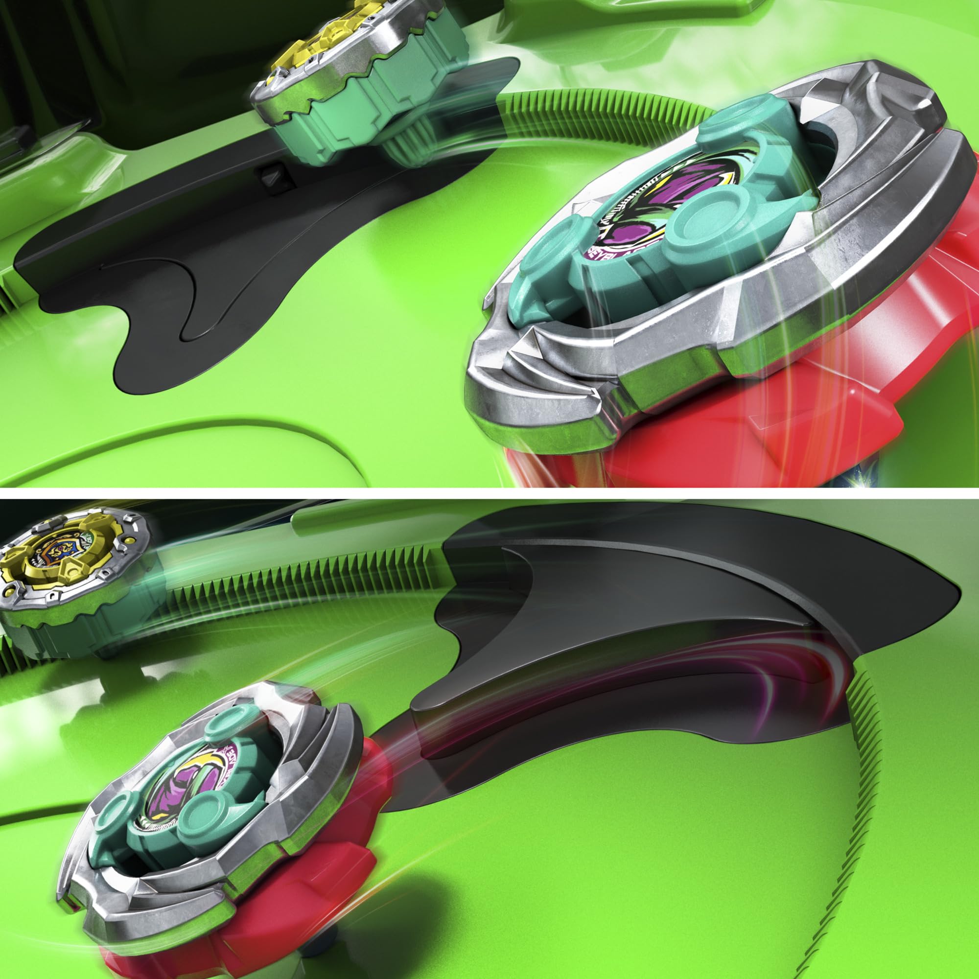 Beyblade X, Set de Batalla Sneak Attack con Arena Beystadium, 2 Tops Takara Tomy de rotación Derecha, 2 lanzadores, A Partir de 8 años