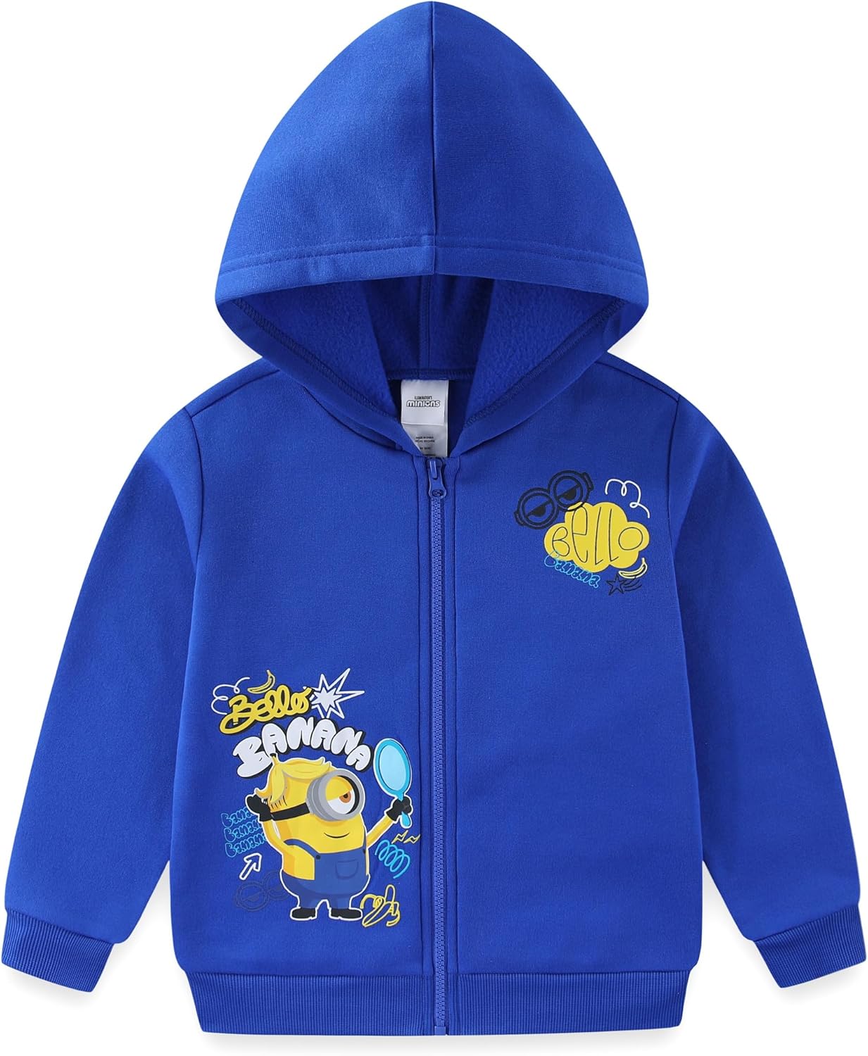 Minions Boys Zip Up Hoodie and Pants Set for Toddler and Big Kids - Image 2