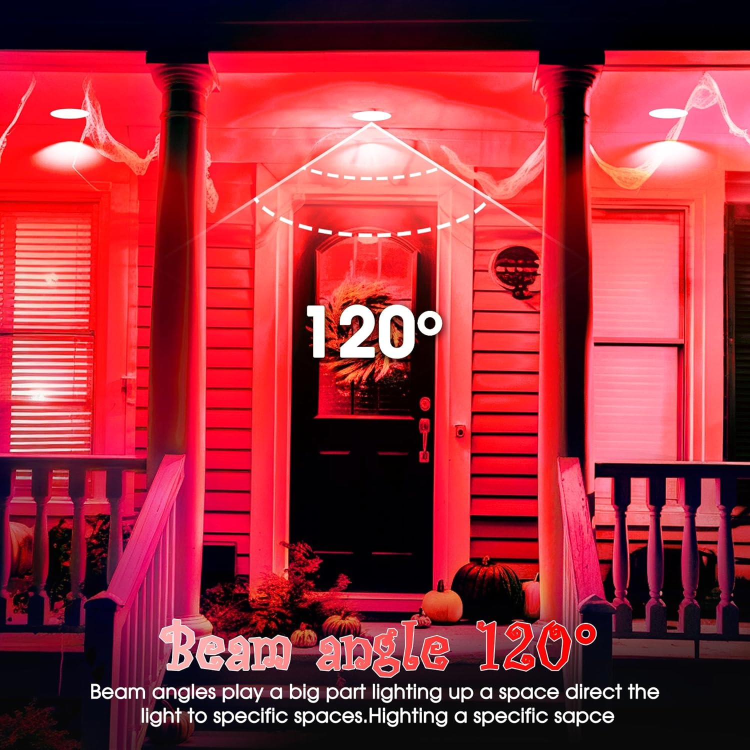 Flaspar Par38 Red Flood Light Bulb - 15W (150Watt Equivalent) - E26 Base Red LED Flood Lights, Party Decoration, Porch, Home Lighting, Holiday Lighting, Light Bulb Outdoor Indoor, 2 Pack