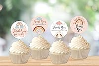 Vista 4 de Calcomanías de agradecimiento para baby shower, juego de 80 calcomanías de agradecimiento por venir, calcomanías preimpresas para despedida