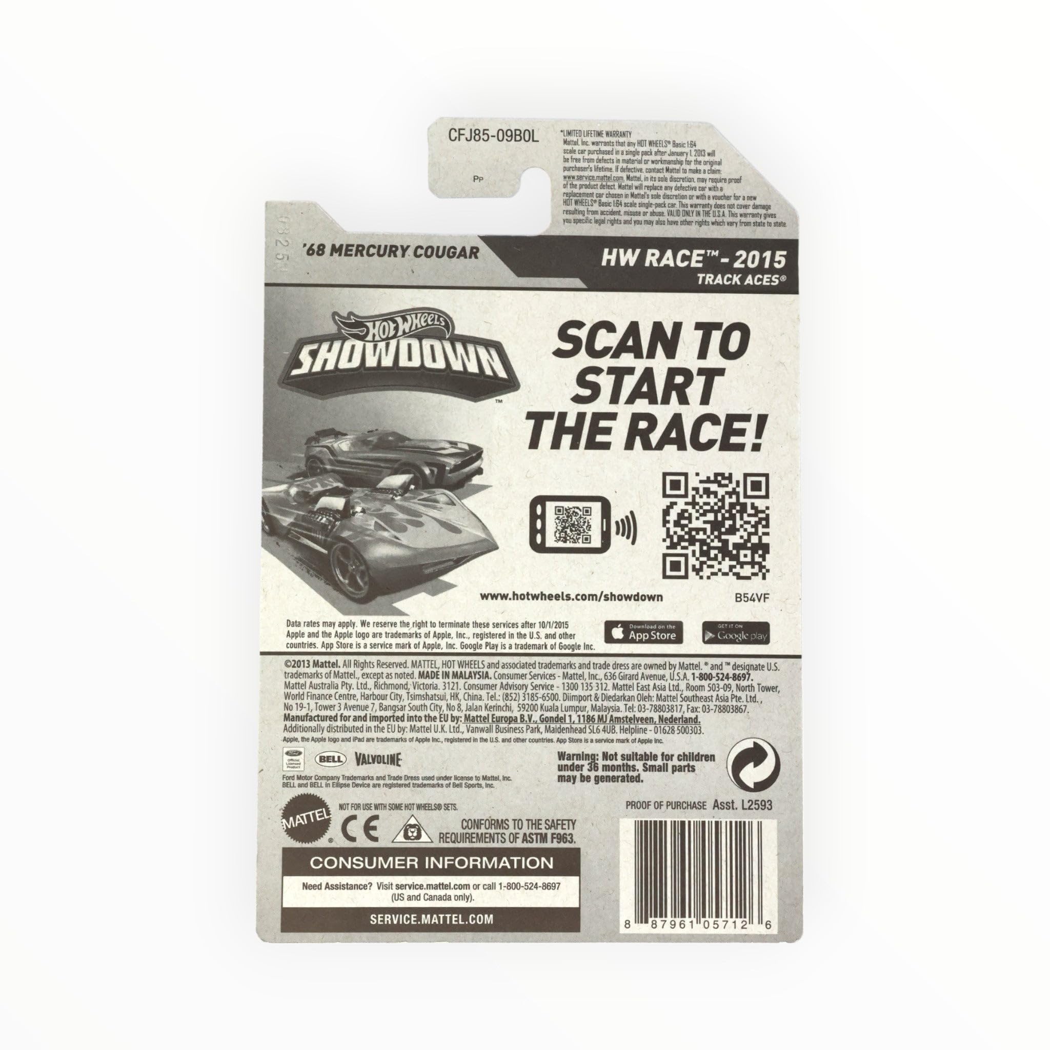 Amazon.com: Hot Wheels Zamac '68 Mercury Cougar : Toys & Games