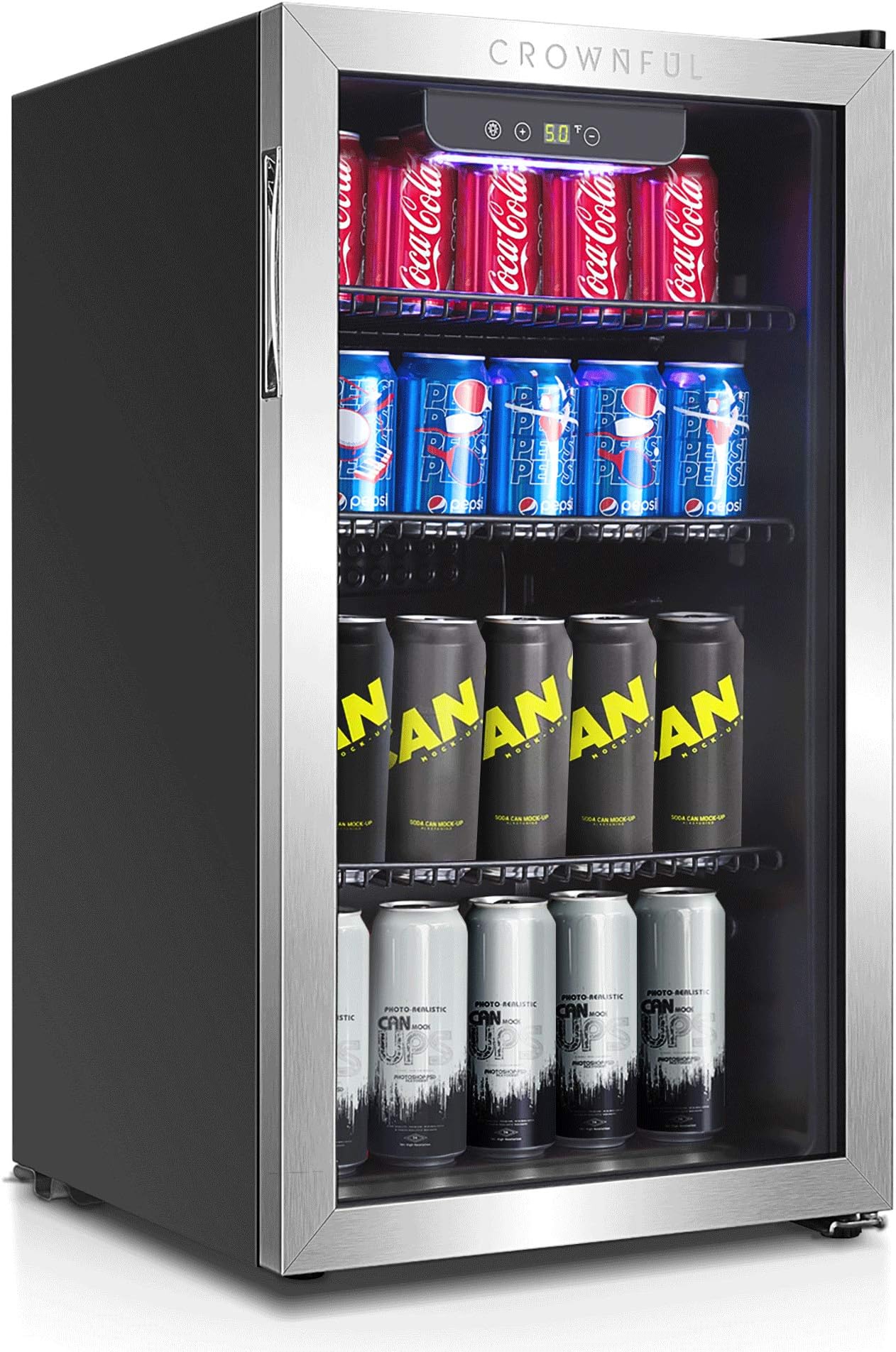 CROWNFUL Beverage Refrigerator and Cooler/120 Can