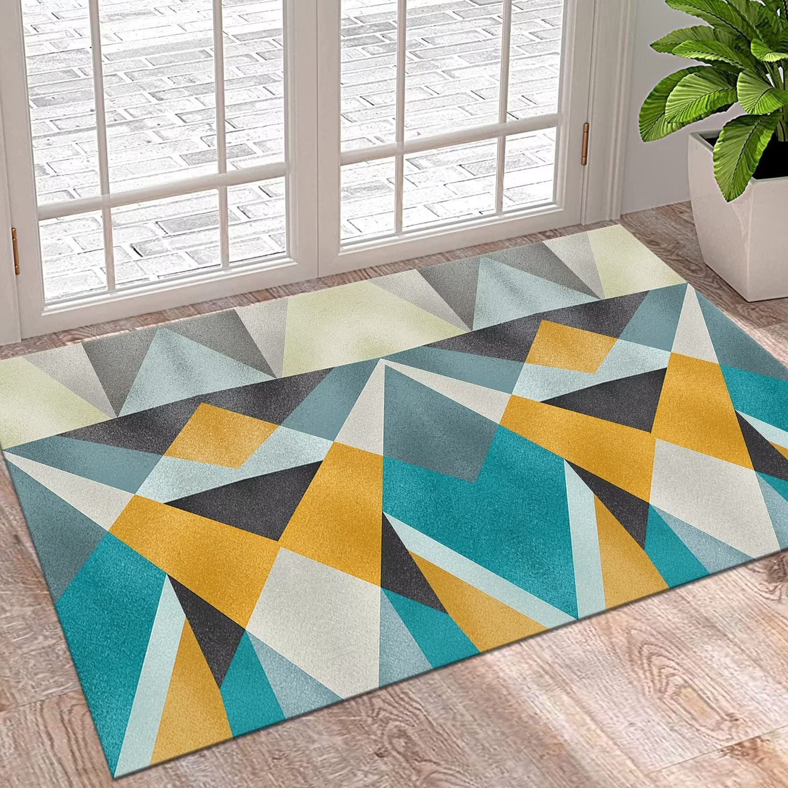Tappeto Passatoia cucina Antiscivolo Lavabile Lungo Tappeti Runner ingresso interno Rosso Marrone 60X100CM Moderno Antimacchia Tappeto Passatoie per Corridoio Tappetino bagno Soggiorno per metro