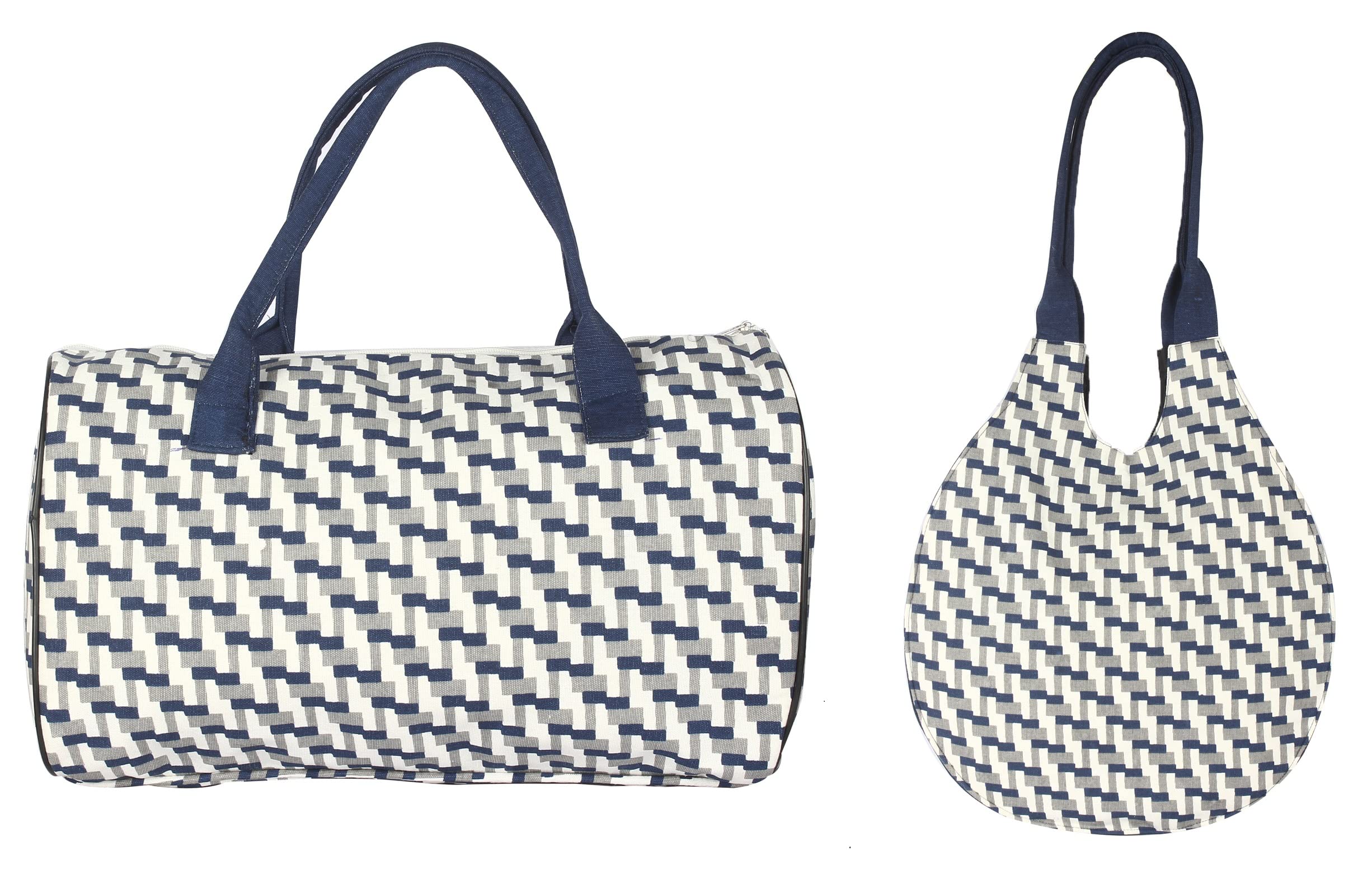 Sontronix Cotton 3.14 inches Duffle Bag (Blue Gray) Delmah-010