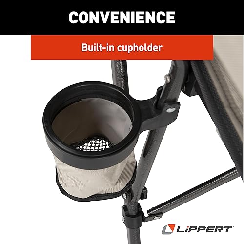 Miniatura 6 de Lippert Scout Silla plegable para exteriores para camping, plegable, marco de tubo de acero, poliéster 600D, revestimiento de PVC resistente a los