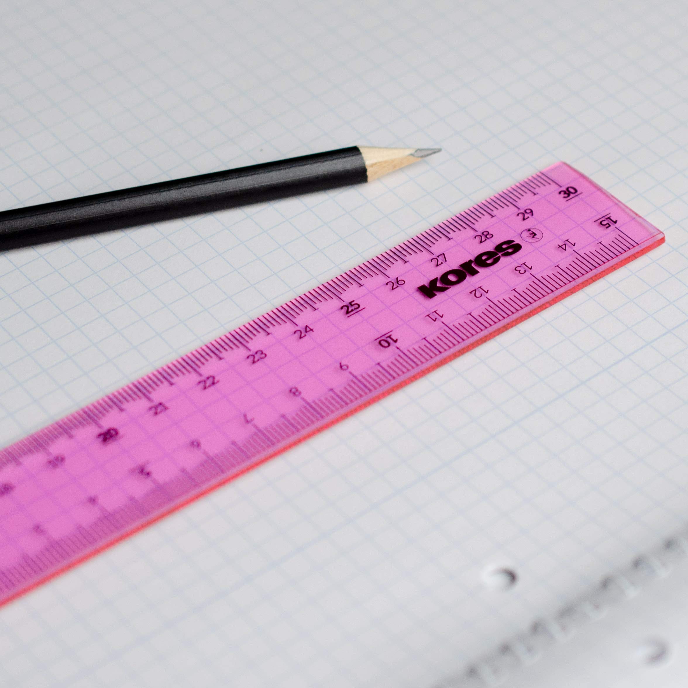 Set Geometria KORES Geo15 - 4 Pezzi, Con Righello, Goniometro E Squadre, Per Scuola, Colorati - Foto 3