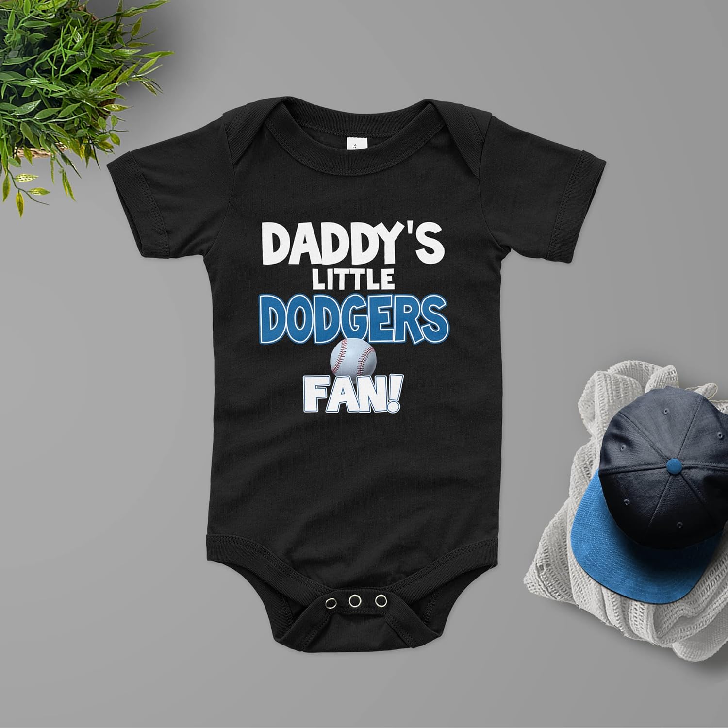 NanyCrafts Baby's Daddy's Little Dodgers Fan Bodysuit, Baby Dodgers Fan