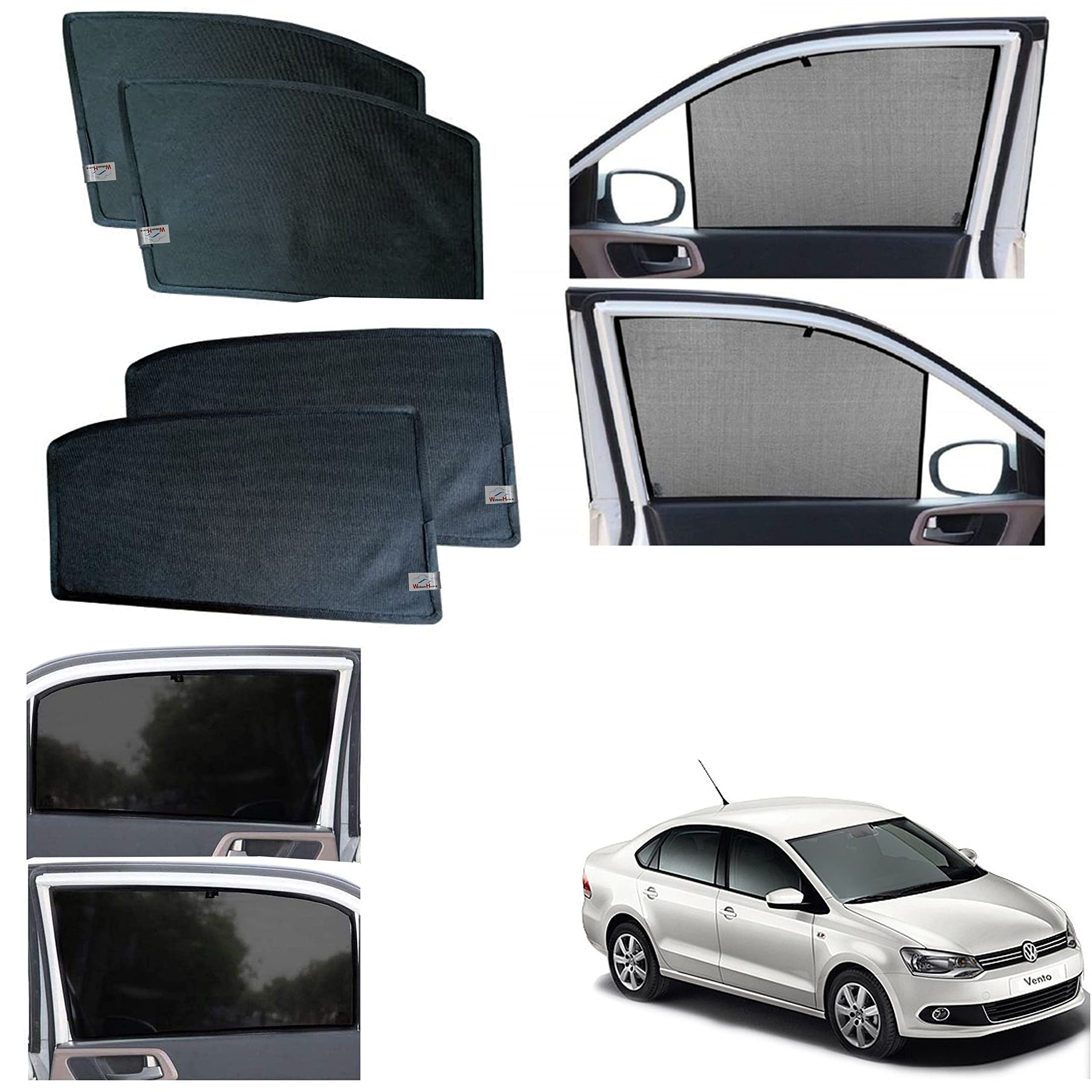 WolkomHome car Fix Curtain Window Shades Half Curtains Sunshade for Vento