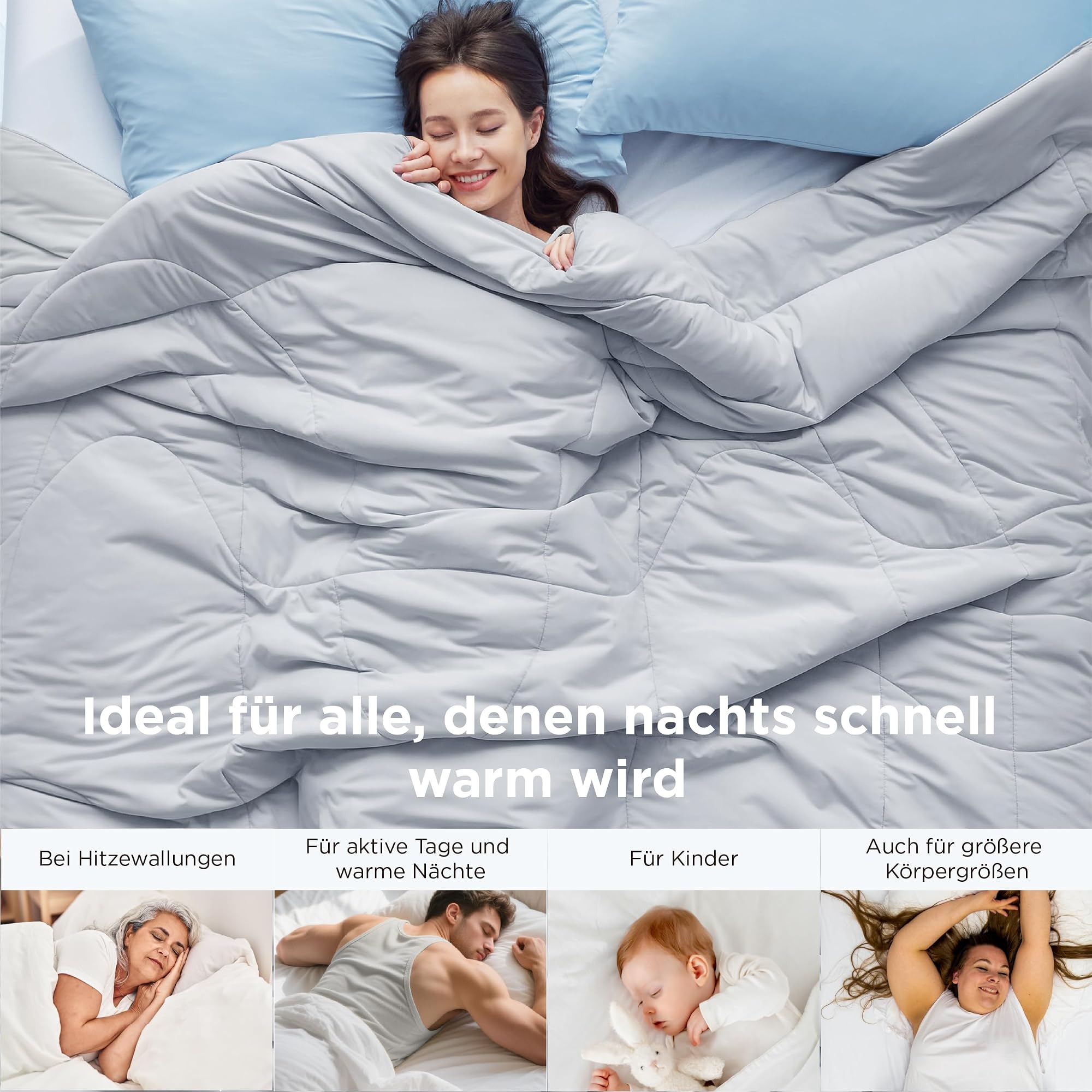Kołdra chłodząca Bedsure 200x200 cm, kołdra z efektem chłodzenia Q-Max >0 zdjęcie 7