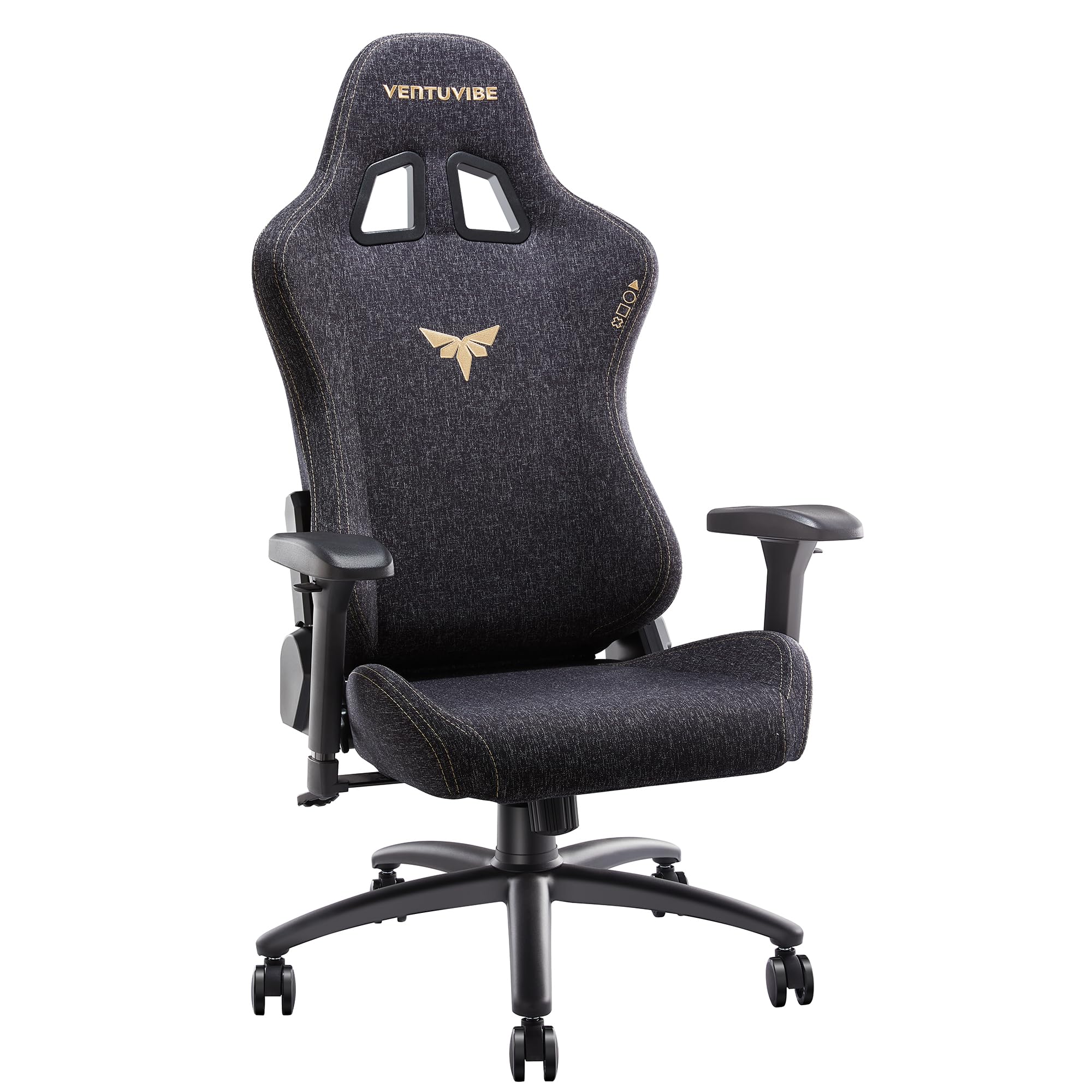 Gaming Chair 4D Adjustable Armrests - 170° Reclining & 320lb Capacity, High Back Ergonomi…