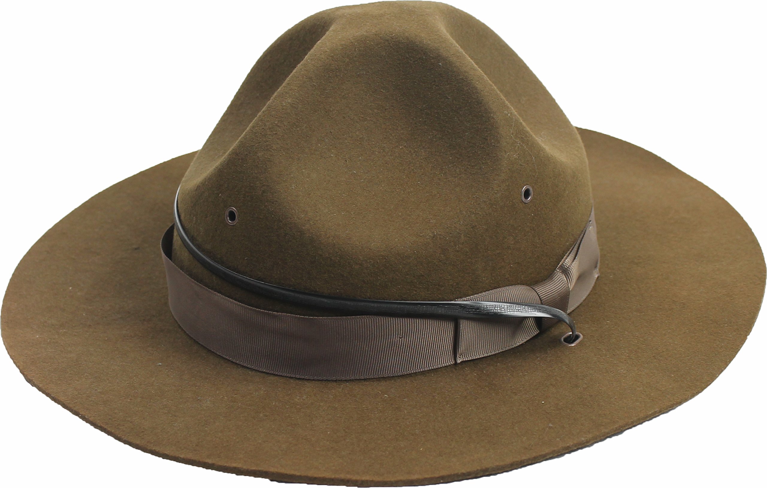 ARMYU Drill Sergeant Hat Army Instructor Campaign State Trooper Mountie Park Ranger Official Brown Felt (Size 7 1/2)