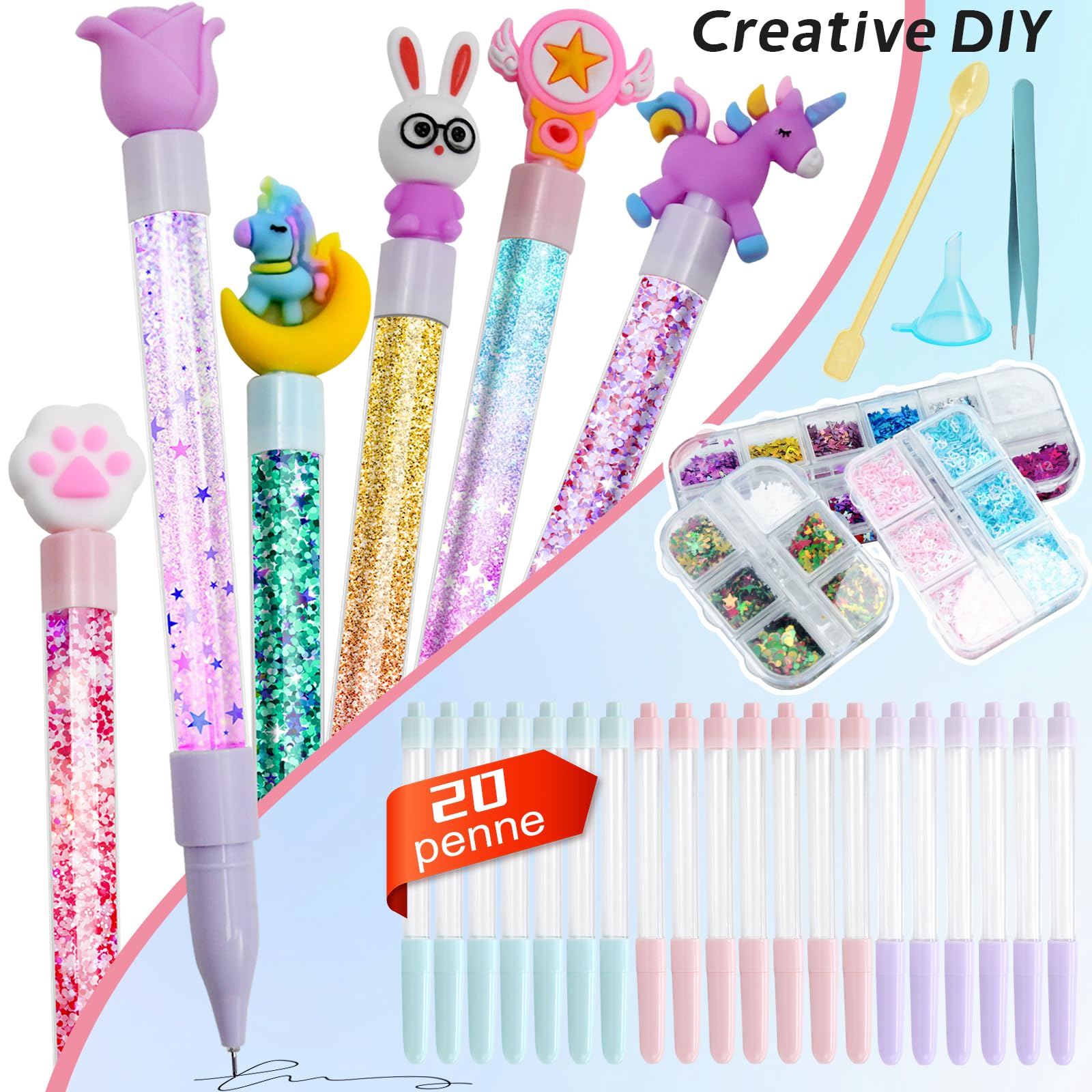 Fabrique a Stylo avec 72+ Accessoires, Kit Loisir Creatif Enfant 6-12 Ans