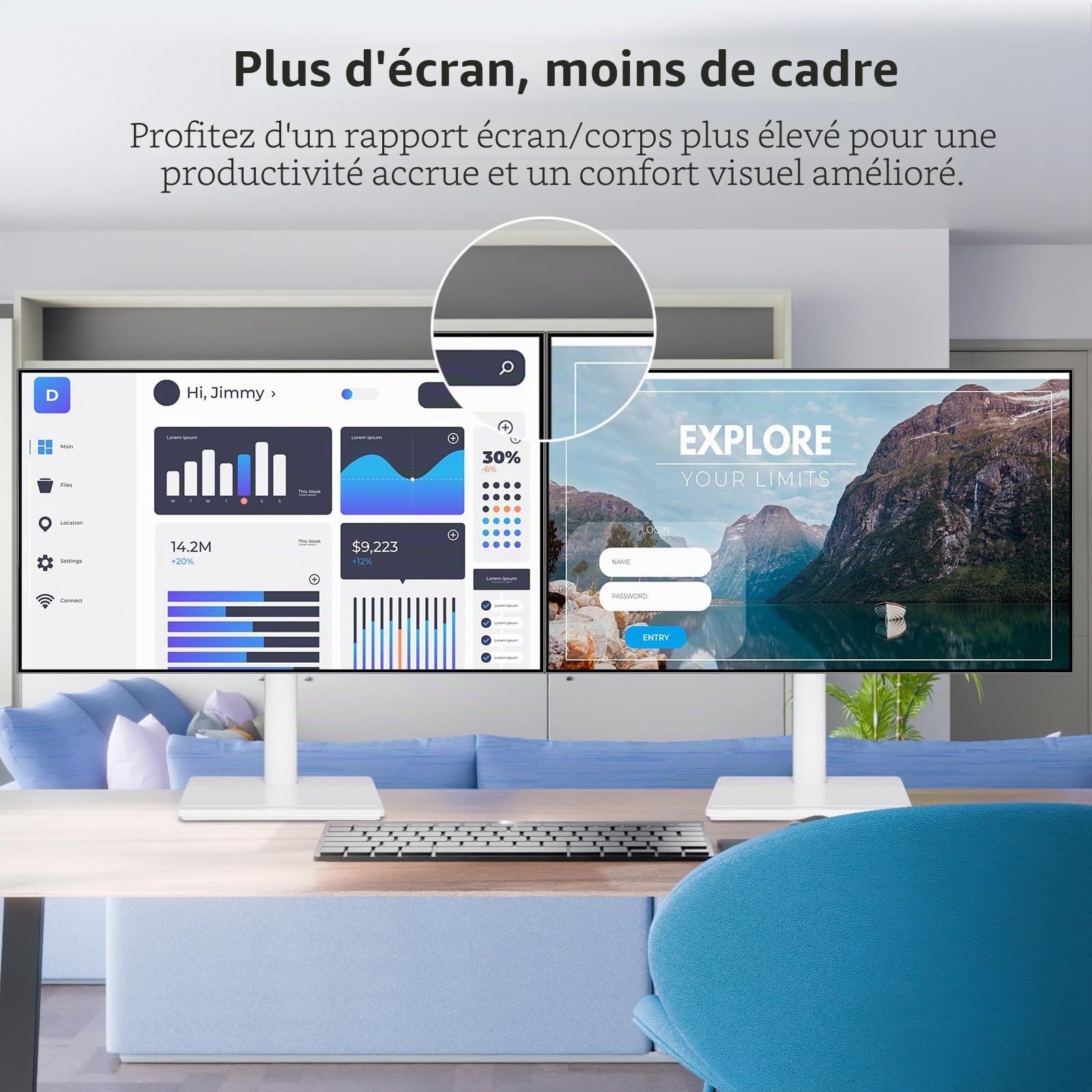 Z-Edge AGEX Ecran 4K UHD 27 Pouces 3840x2160, IPS LED, 400 CD/m², FreeSync, Moniteur Gaming Blanc, HDR10, DP & HDMI, Réglable en Hauteur, Inclinable, Pivotant, Noir