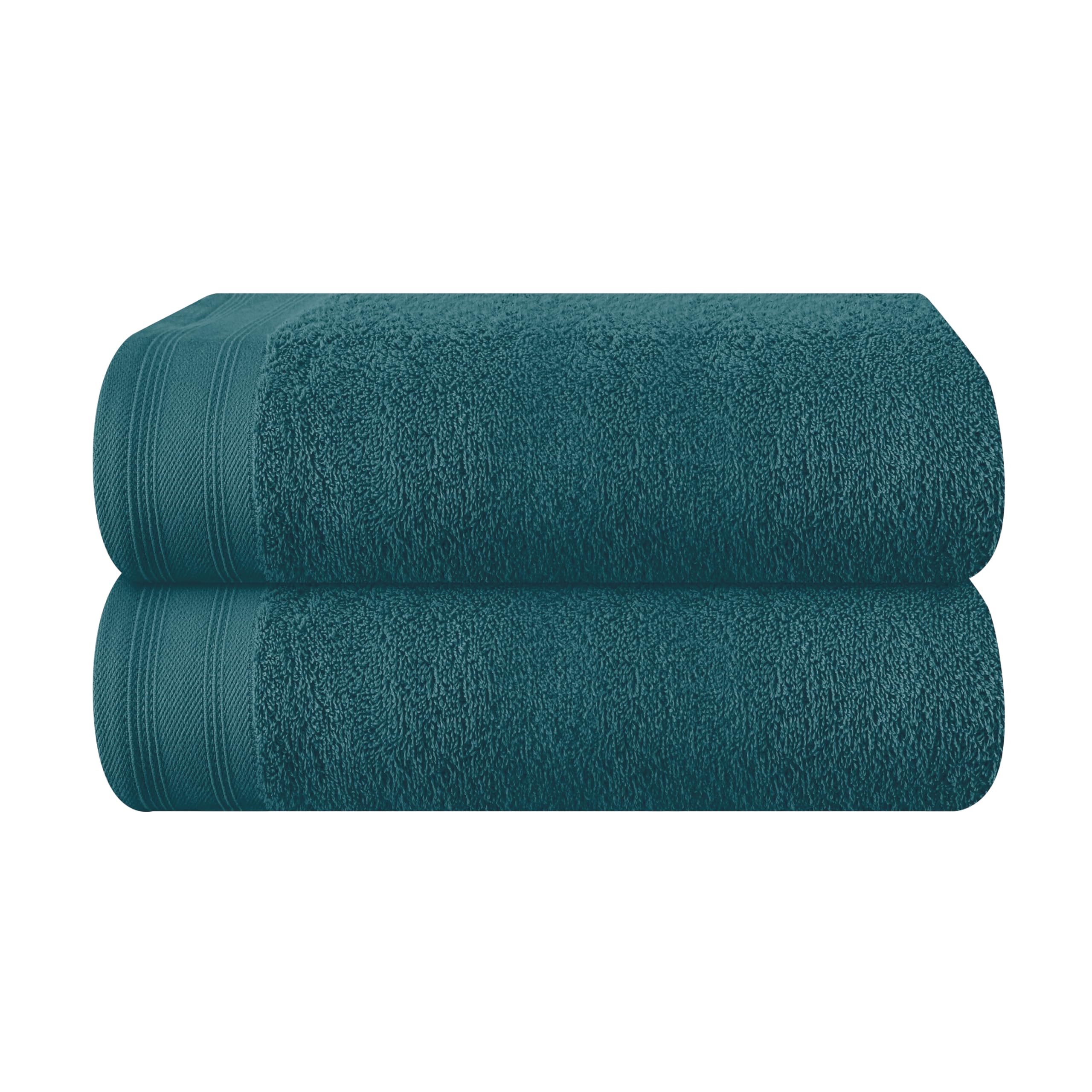 MALLONI HOME Baumwolle 2er-Pack Oversized Badetuch-Set 70 x 140 cm, große Badetücher, Ultra saugfähig, kompakt, schnell trocknend und leicht, Blaugrün