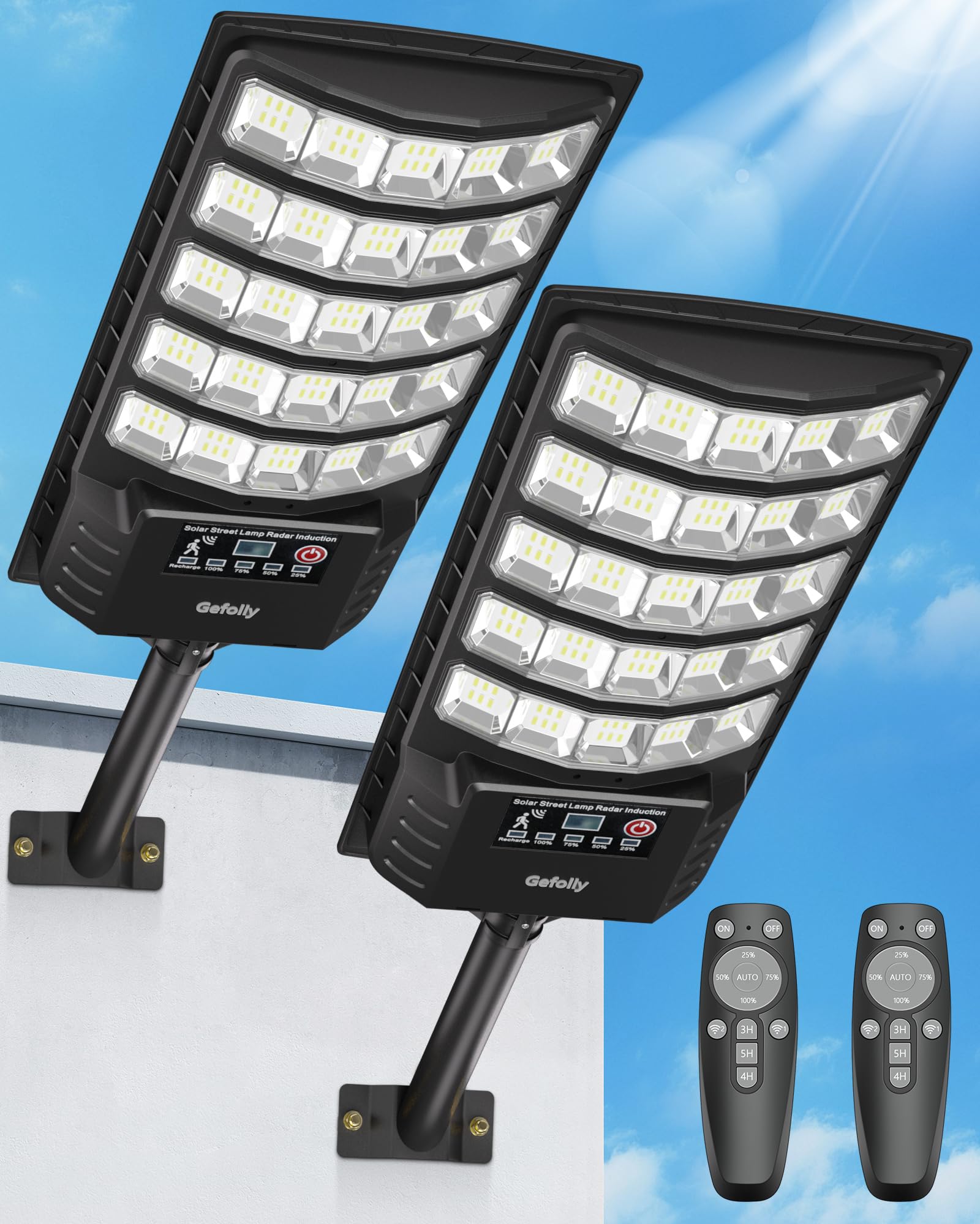 Lumière Solaire Extérieure Gefolly - Pour Parking, Jardin - Éclairage Commercial Neuf