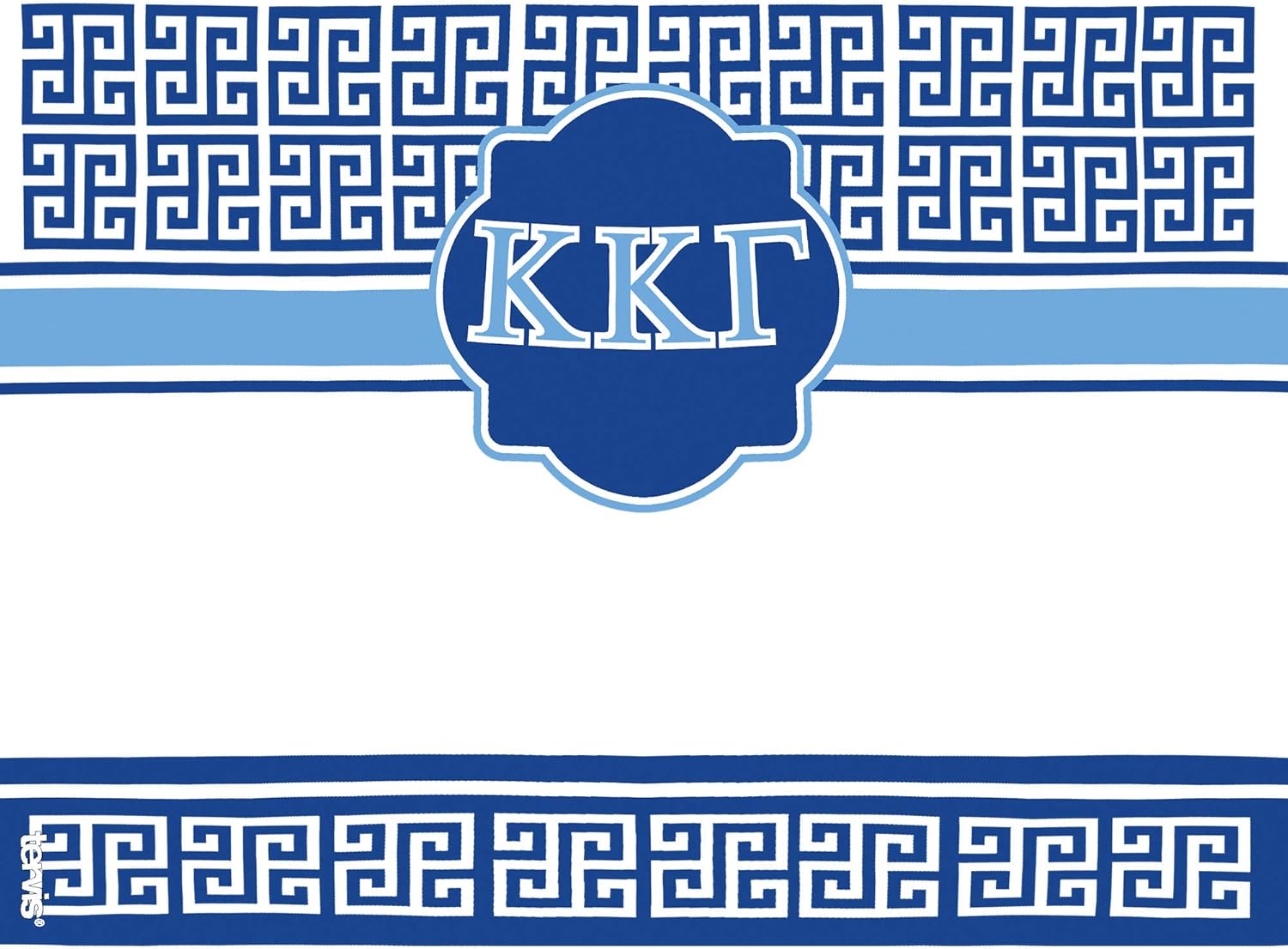 Top Rated Tervis Sorority - Kappa Kappa Gamma Geometric Tumbler with Wrap and Blue Lid 24oz, Clear