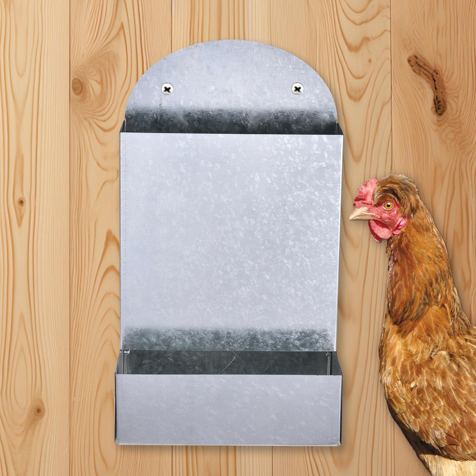 Hühner Futterautomat - Für Grit & Austernschalen Weiß