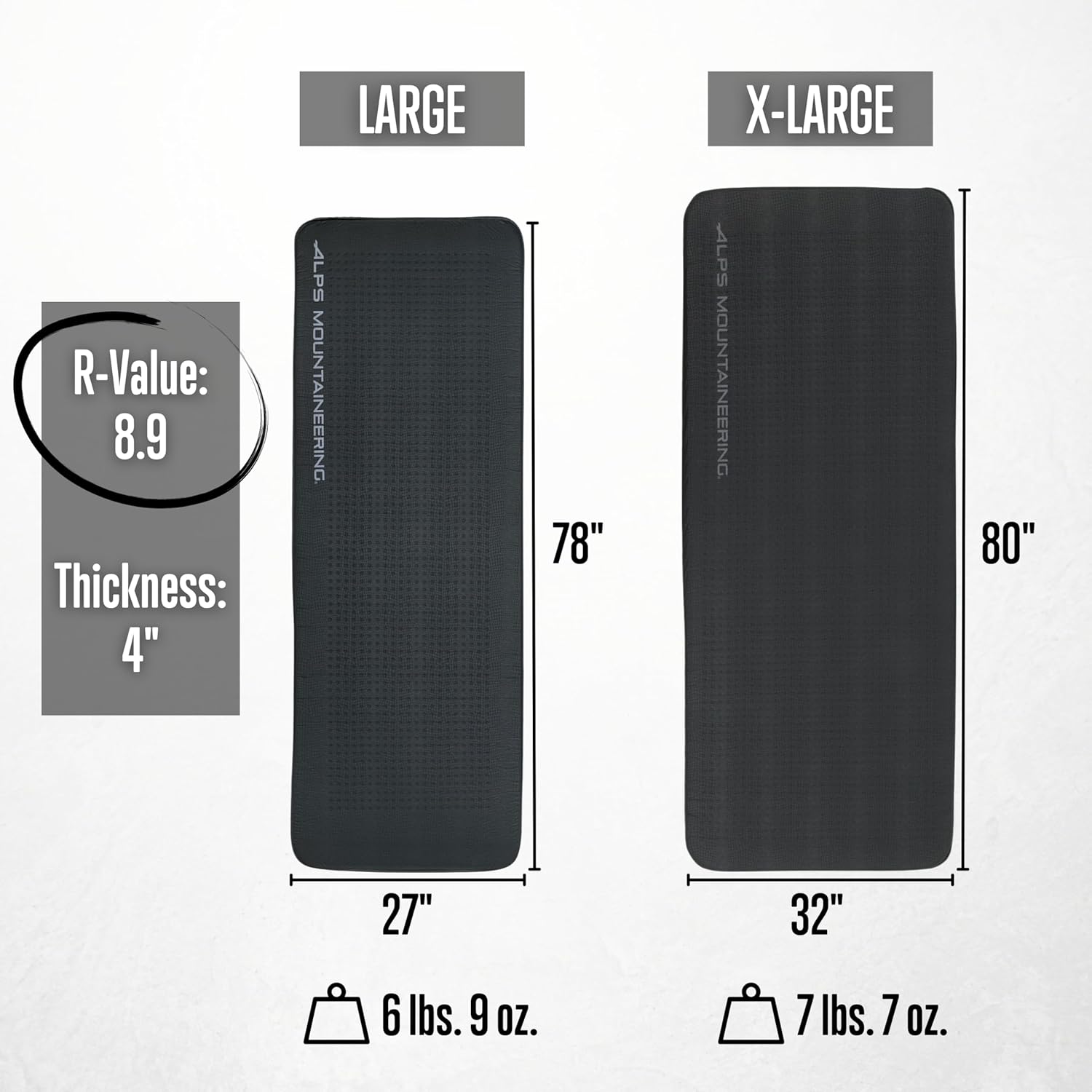 ALPS Mountaineering Outback, Self-Inflating Foam, Luxury Camping Air Pad