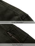 WenVen Veste de Bomber Casual pour hommes léger en coton Vestes militaires de vol brise-vent