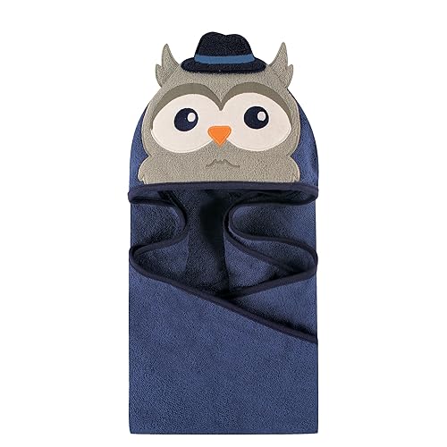 Miniatura 93 de Hudson Baby - Toalla unisex de algodón con capucha y cara de animal para bebé, conejito floral, talla única