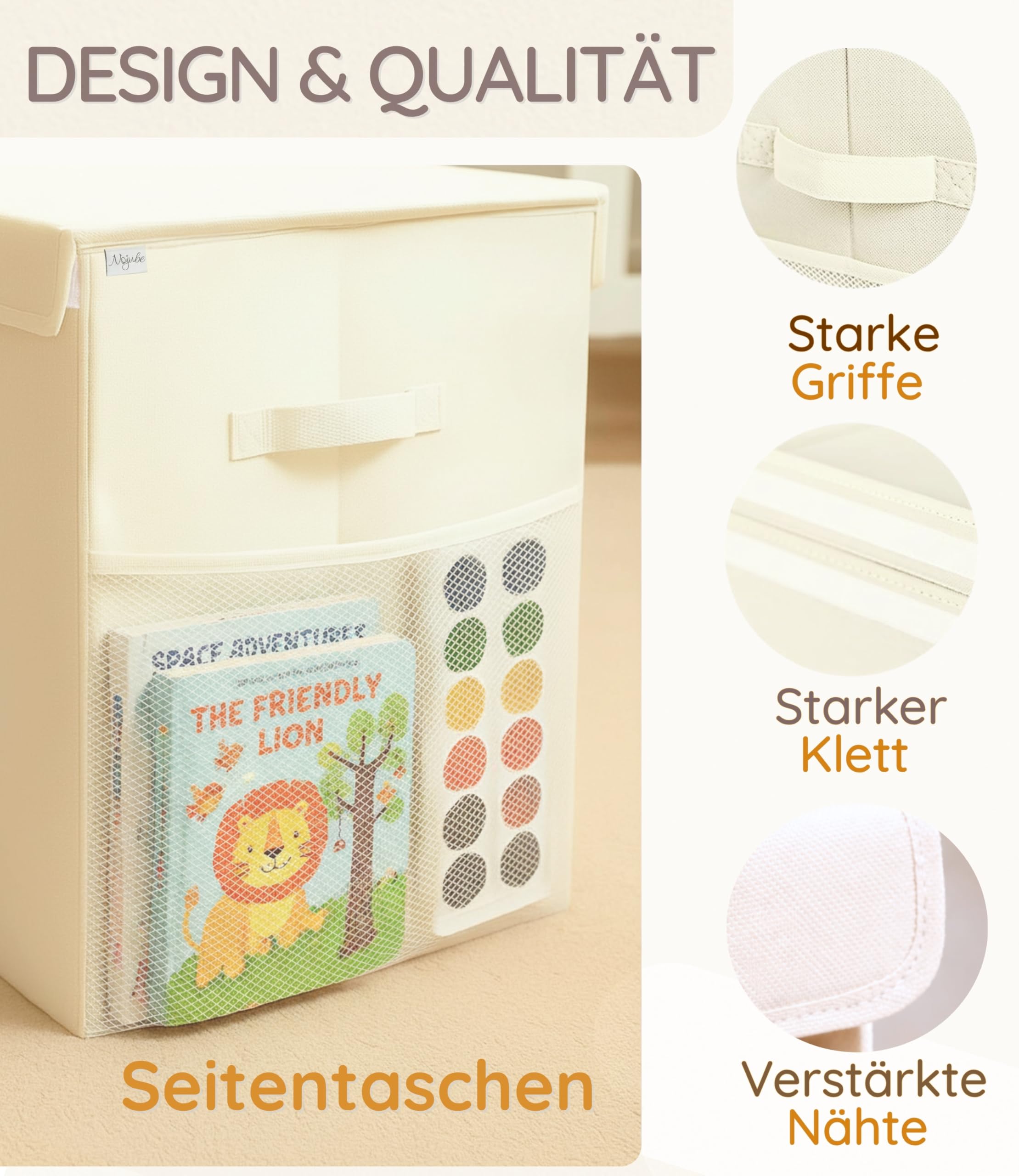 Spielzeugkiste XL, Aufbewahrungsbox Spielzeug mit Deckel - Playful
