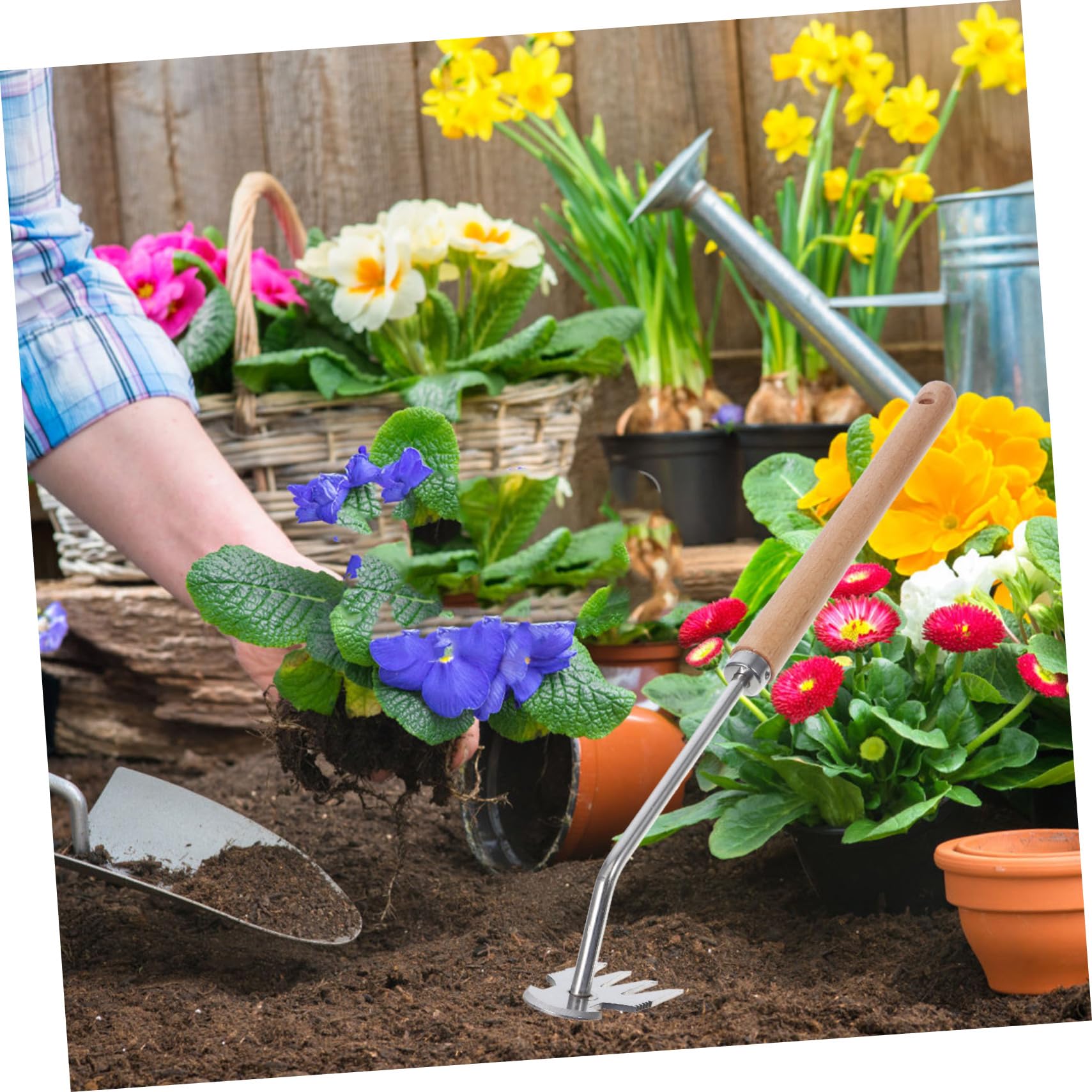 BESPORTBLE 3pezzi Estirpatore Manuale Professionale Acciaio Inossidabile per Giardinaggio Strumento Ergonomico per Rimozione Erbacce con Manico per Cortili e Giardini
