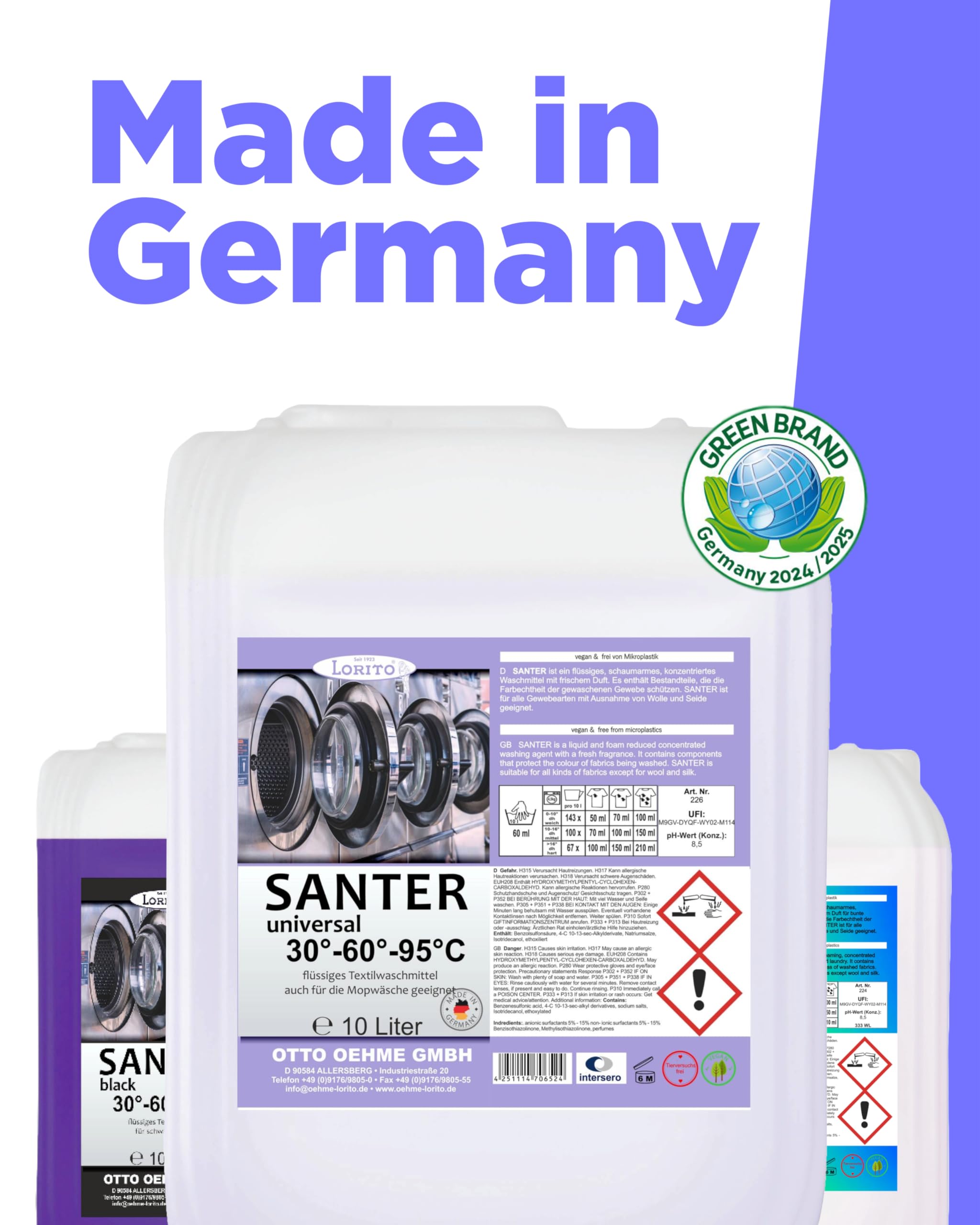 Lorito Lorimat Vollwaschmittel Pulver 25kg Sack | Gründliche Wäschepflege für strahlende Farben und frischen Duft, geeignet für Weiß- und Buntwäsche, bis zu 337 Waschladungen