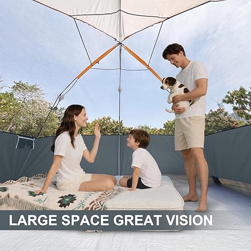 Miniatura 4 de CAMPROS CP Tienda de campaña para 68 personas, tienda de campaña familiar impermeable a prueba de viento con la parte superior de la lluvia, grandes