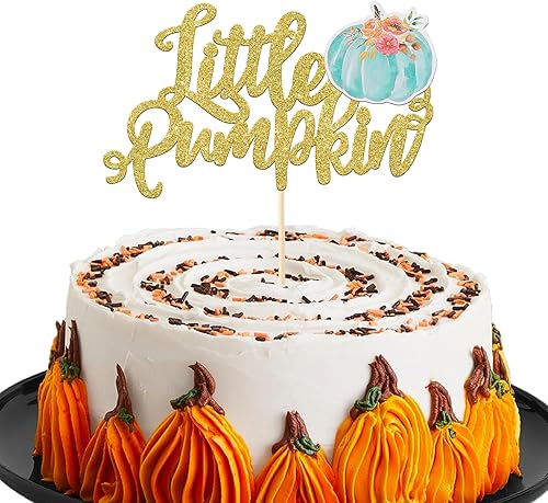 Rsstarxi 1 paquete de decoración de pastel de calabaza pequeña calabaza, baby shower, cumpleaños, decoración para otoño, Acción de Gracias,