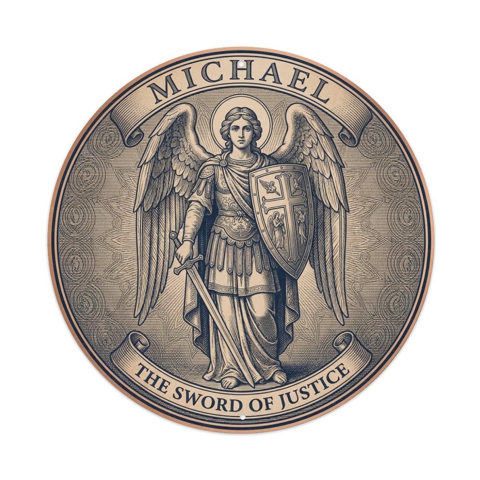 Guardian The Sword of Justice St Michael Archangel Metal Tin Sign