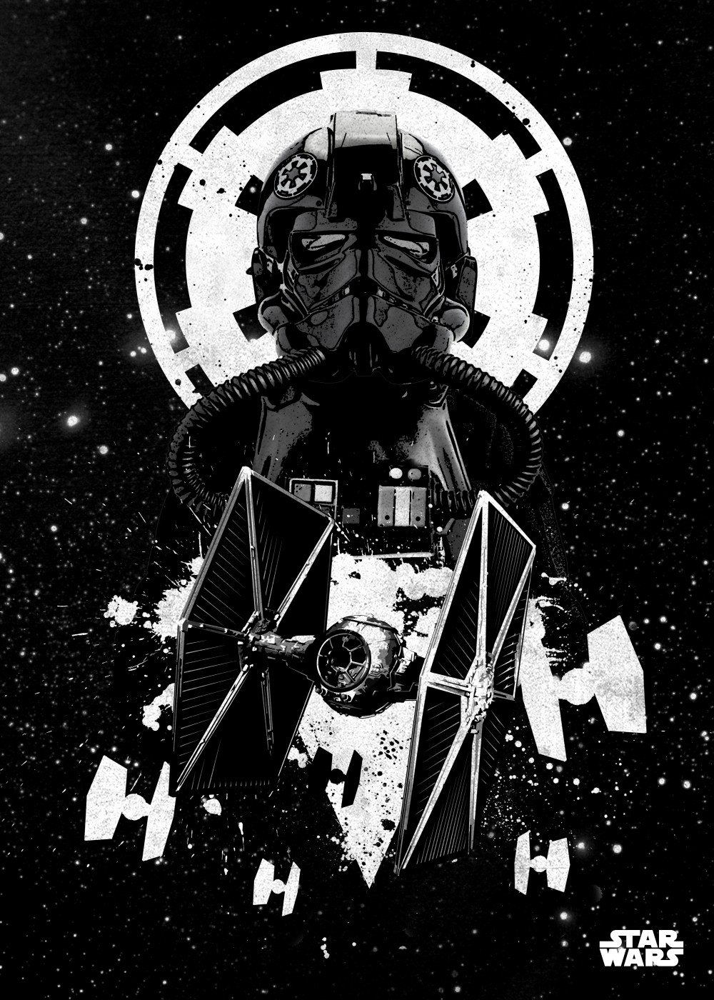 Star Wars Metal Poster Tie Fighter Pilot 32 x 45 cm Posters Wallscrolls
