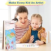 Vista 8 de Cavnewt Libros de acuarela para colorear para niños de 4 a 8 años, juegos de libros de pintura de acuarela de bolsillo, libros de pintura con agua