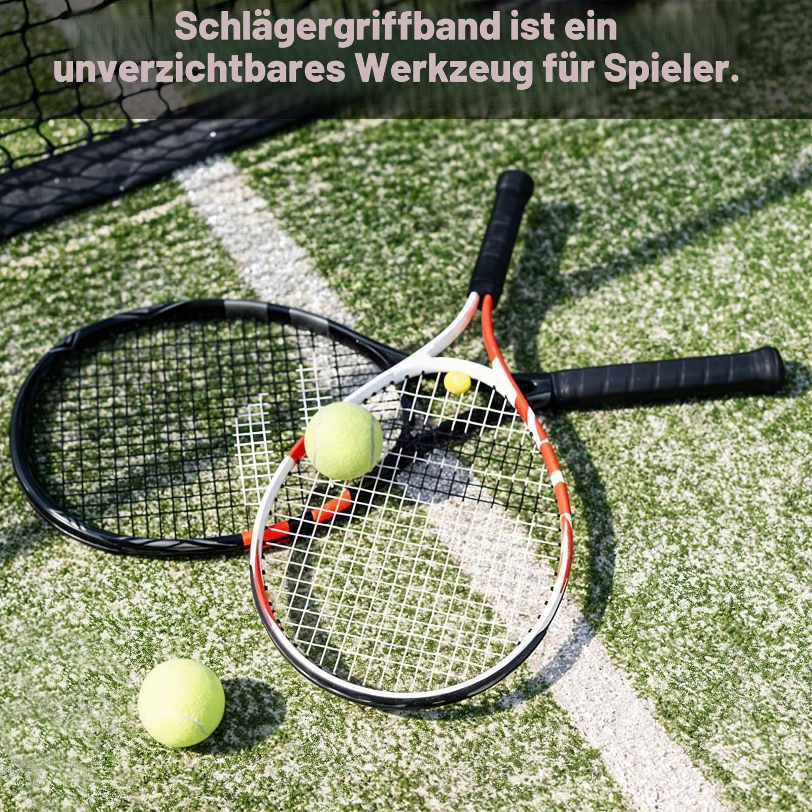 EupHHonycs 2 Rollen Tennis Griffband Anti-Rutsch Griffband Tennisschläger Selbstklebend für Tennisschläger, Overgrip Geeignet für Badminton, Tennis, Squash, 20m
