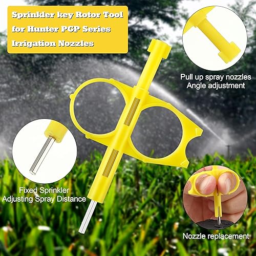 Miniatura 2 de Paquete de herramientas de aspersor para reparación de riego, compatible con el rotor Hunter MP, PGP, Rain Bird serie 5000, ajuste del rotor y