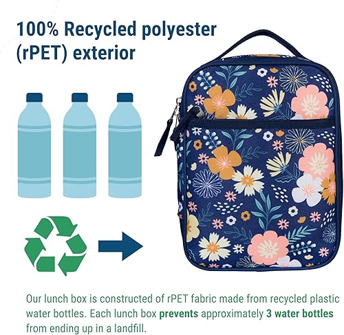 Miniatura 5 de Wildkin Lonchera ecológica para niños y niñas, perfecta para la lonchera reutilizable con estilo elemental, mantiene tu comida fresca para la