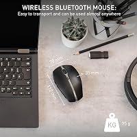 Cherry Gentix BT Bluetooth egér, multi-device, 1000/2000 DPI - fekete 3