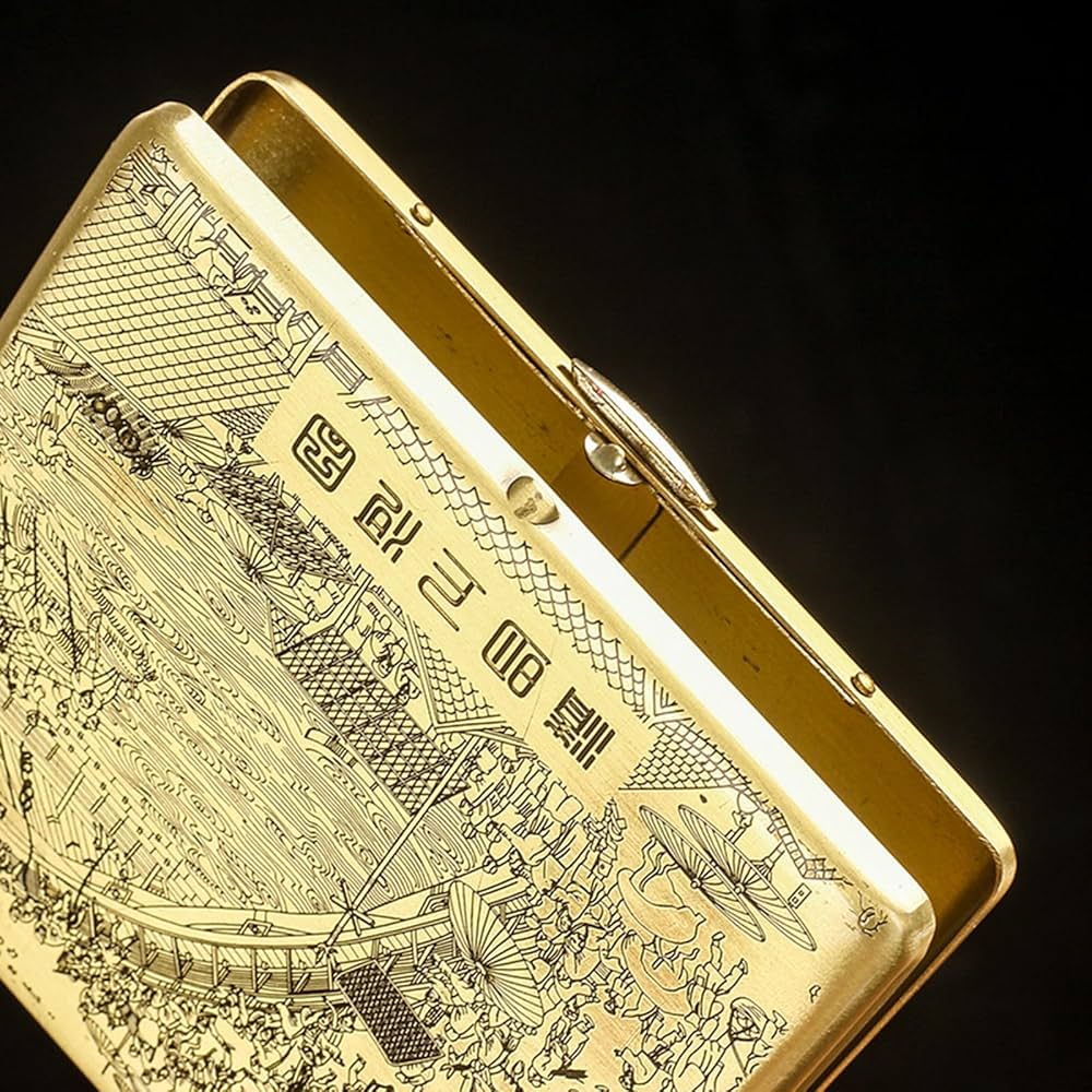 アンティーク　象眼細工　24K & Silver  シガレットケース　日本製 アンティーク 象眼細工 24K & Silver シガレットケース 日本製