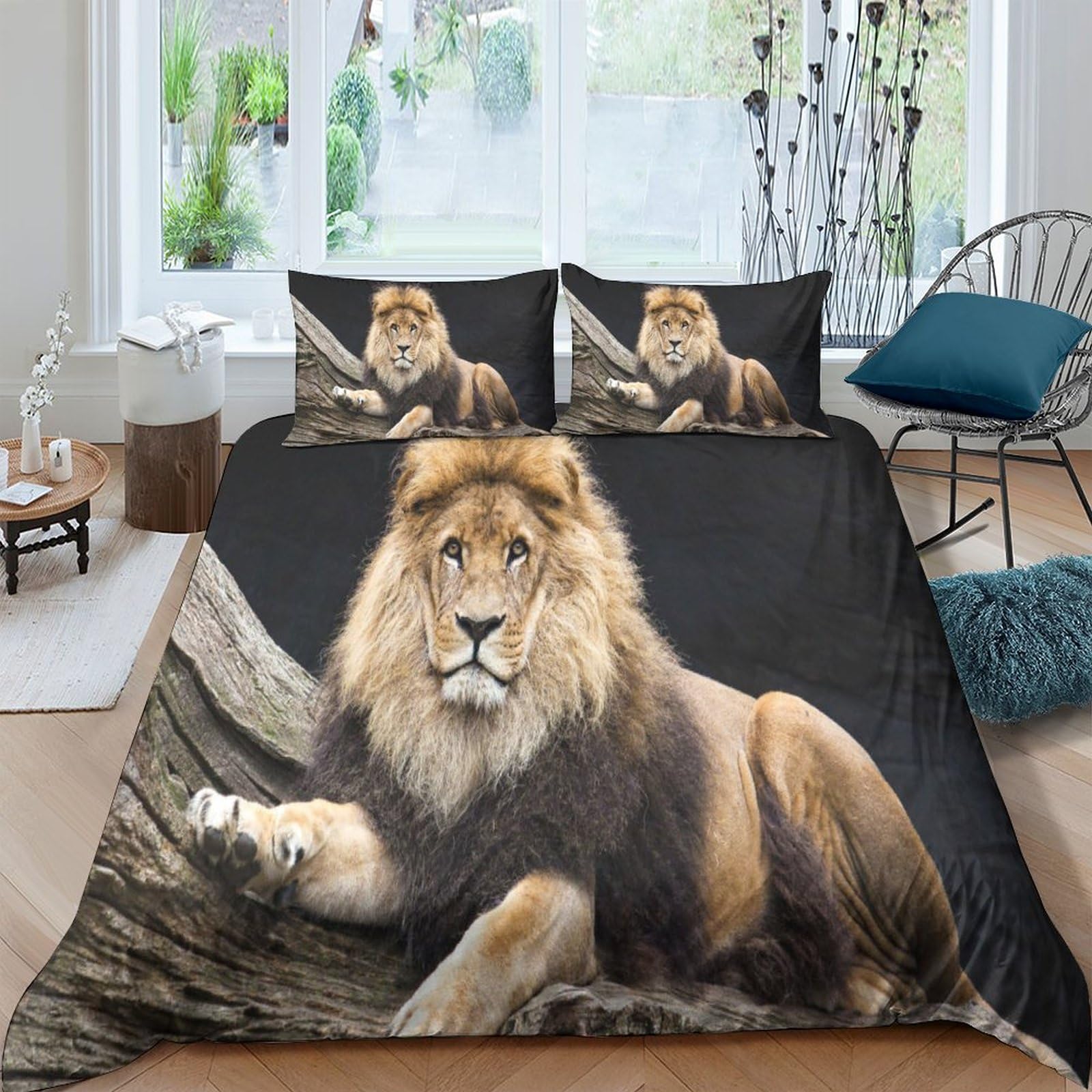 Housse de couette pour garçons et ados avec taie d'oreiller king 220x240cm