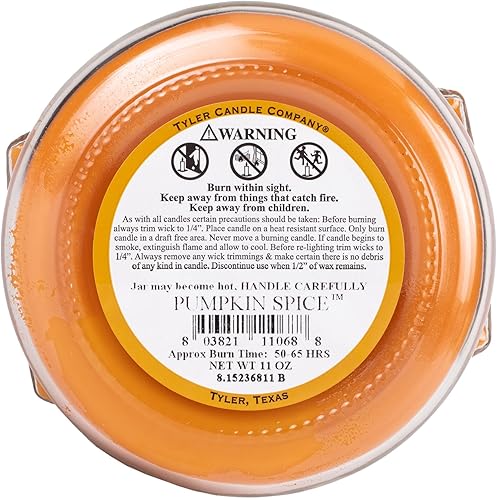 Miniatura 4 de Tyler Candle Co - Vela de especias de calabaza de 11 onzas