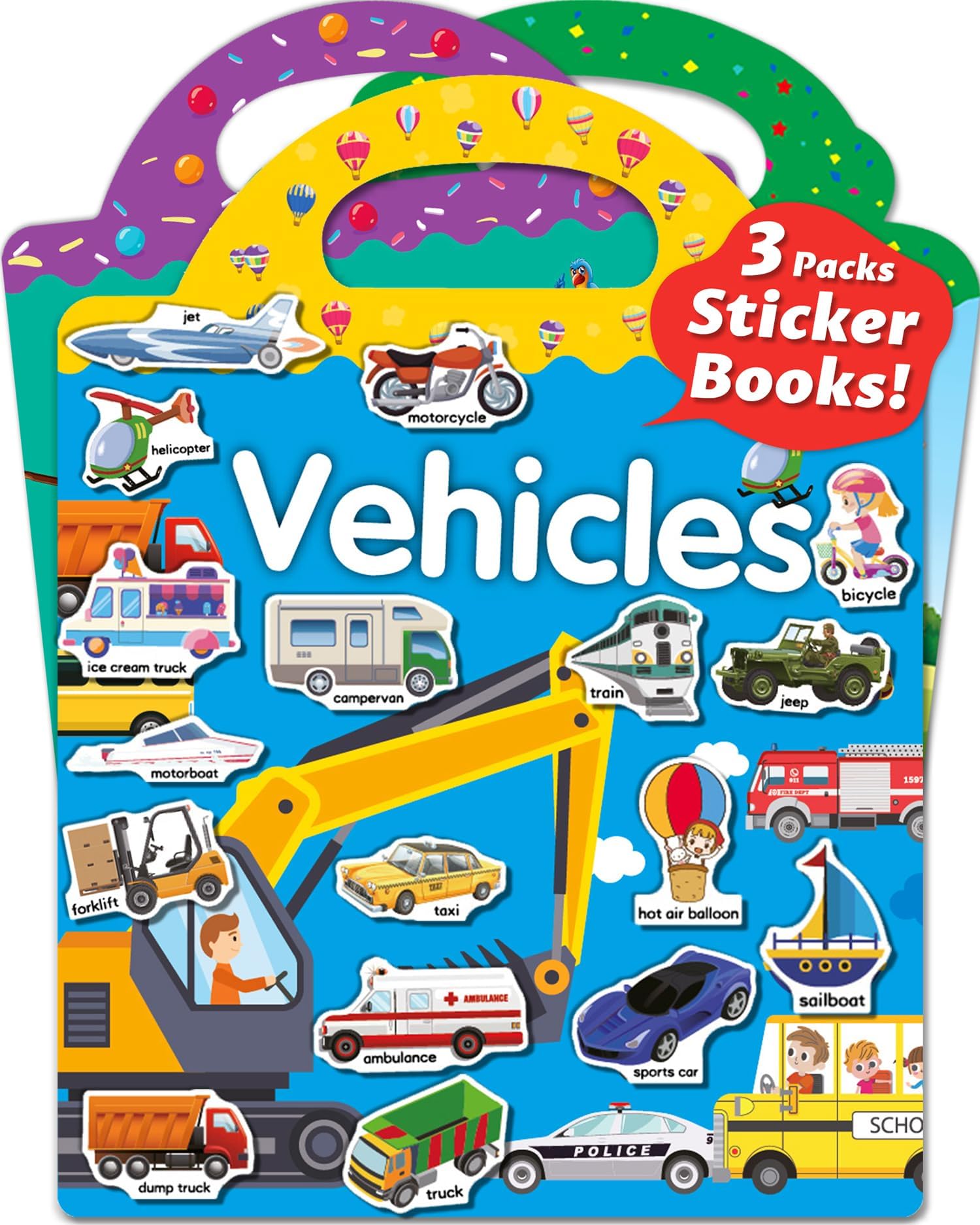 Walenced Reusable Sticker Book for Toddlers, Stickers for Kids, Toddler Sticker Book, Toddler Craft Activities, Toddler Travel Toys Boy Girl Birthday Gifts