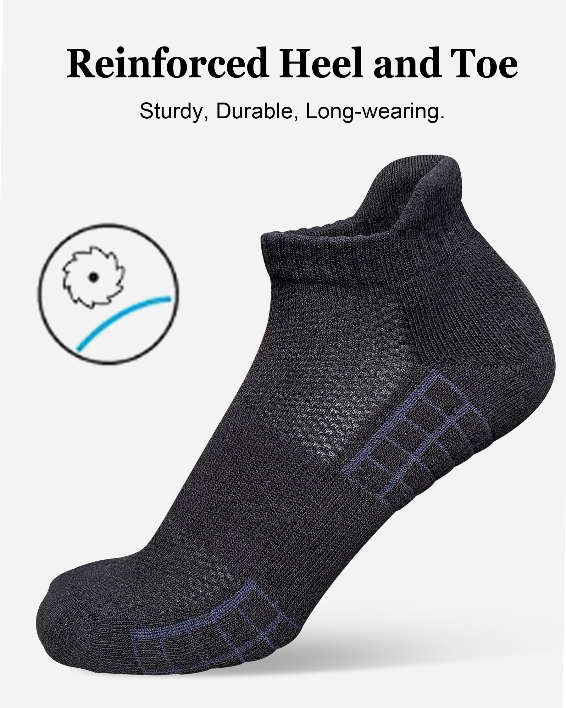 Sportliche Damen-Laufsocken, Anti-Blasen, Baumwolle, gepolstert, feuchtigkeitsableitend, 5 Paar