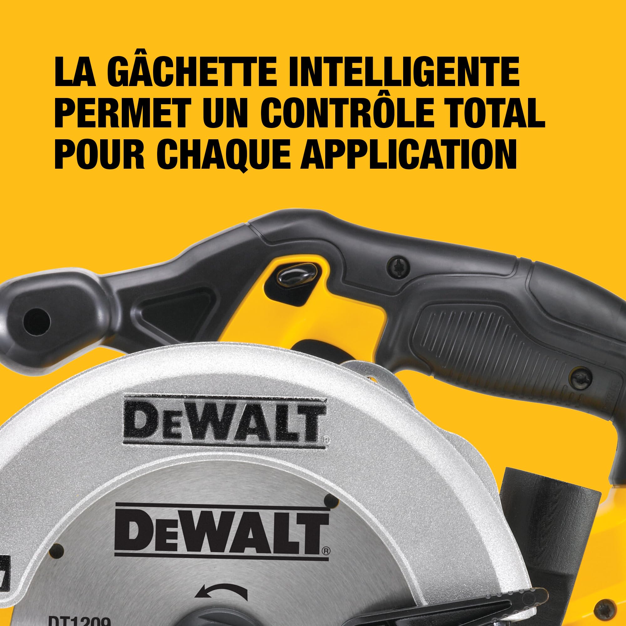 DEWALT - Scie circulaire 18V sans fil avec coffret TSTAK - 3700 trs/min - lame carbure 24 dents 165 mm - inclinaison de lame 50° - profondeur de coupe Max à 90° de 55 mm - DCS391NT- XJ