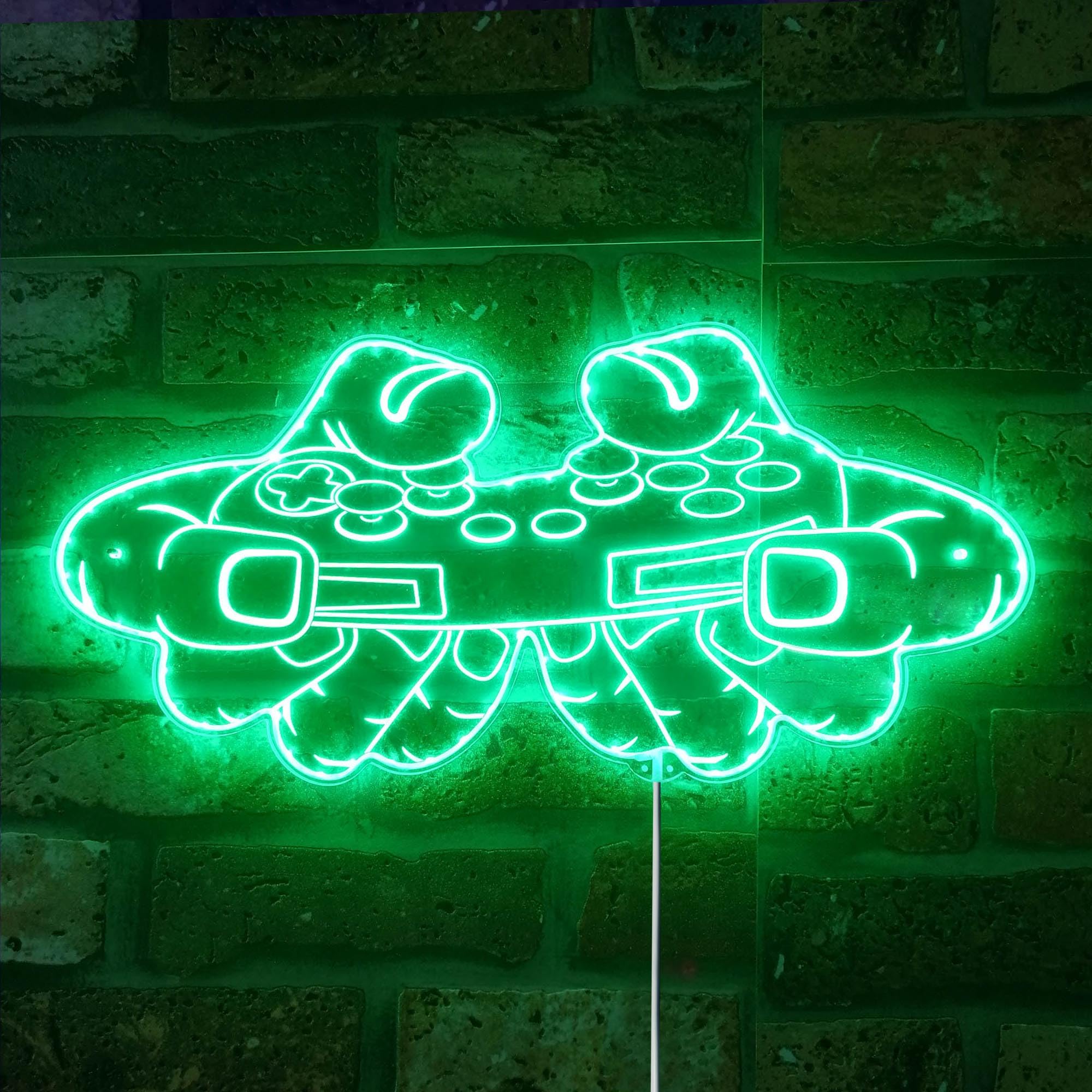 ADVPRO Game Room Console Control Hand RGB Dynamic Glam LED Sign - Cut-to-Edge Shape - Smart 3D Wall Decoration - Multicolor Dynamic Lighting st06s21-fnd-i0031-c — image 1