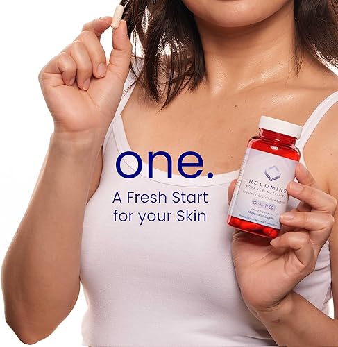 Miniatura 5 de Relumins Complejo de suplementos de L-glutatión  El glutatión reducido más avanzado del mundo de 1000 mg con ácido alfa lipoico para una piel más