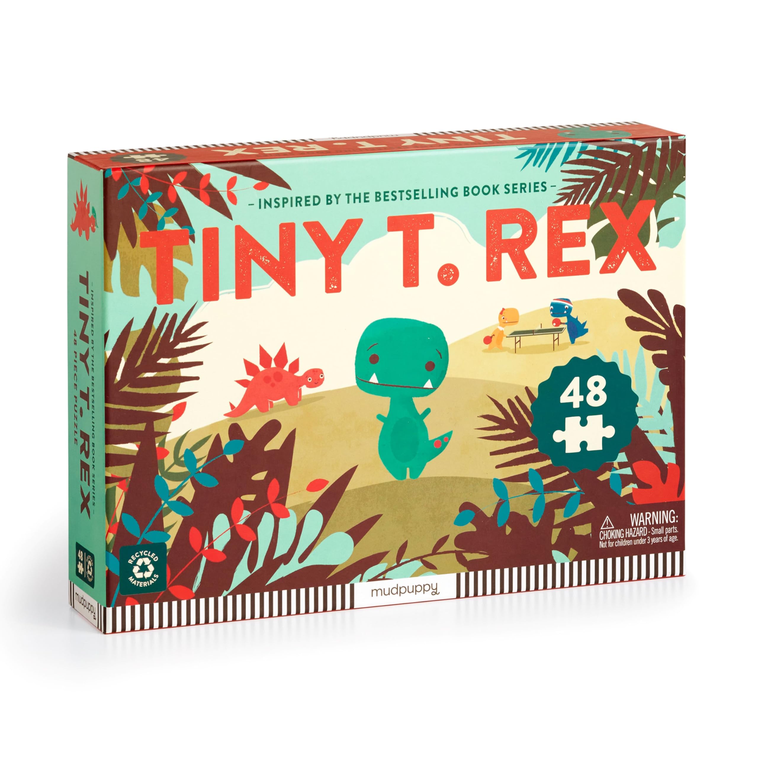 Mudpuppy Tiny T.Rex  48 Piece Puzzle with Colorful and Fun Illustrations of Tiny T-Rex Dinosaur for Children Ages 3 and Up